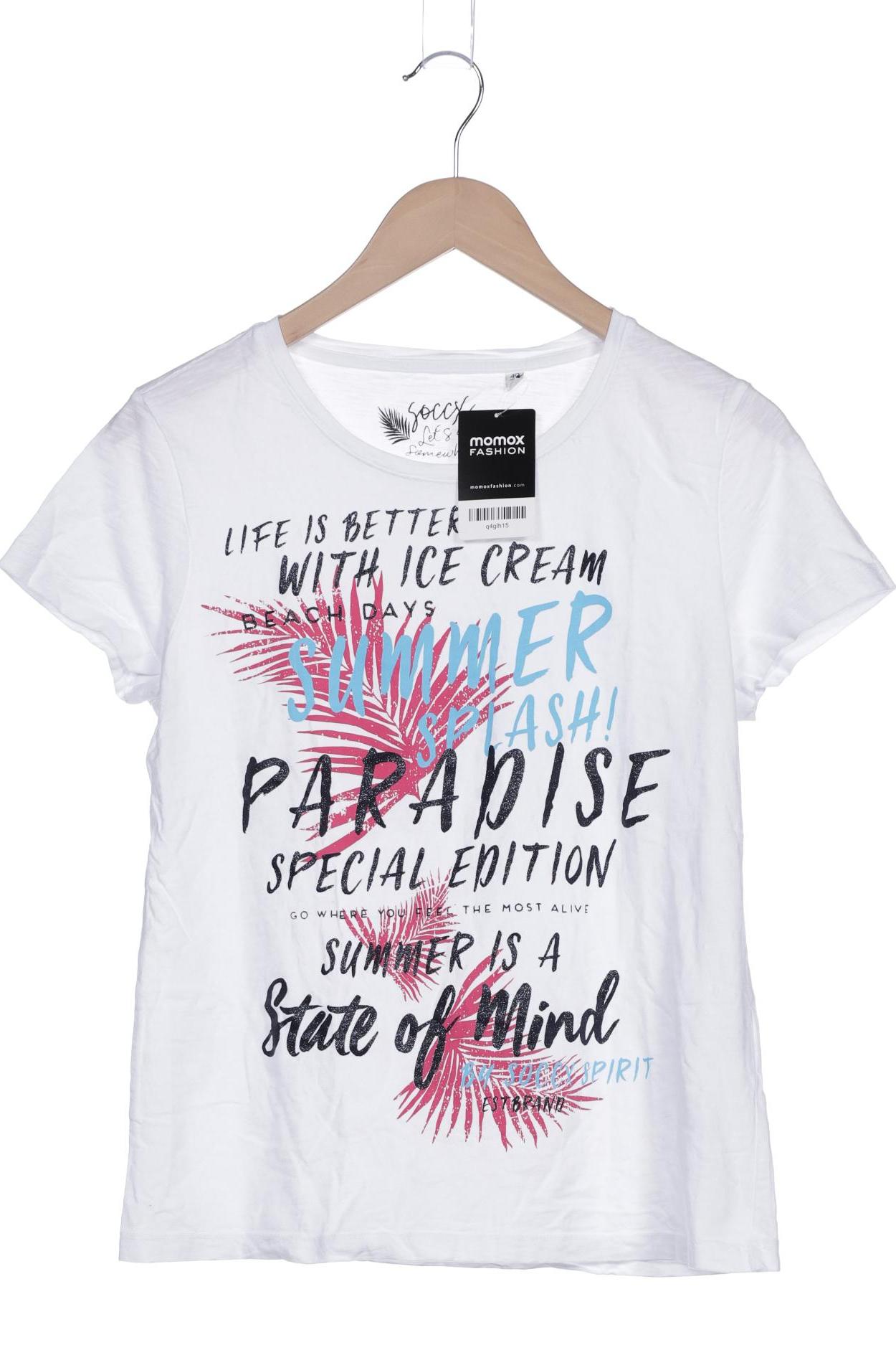 

Soccx Damen T-Shirt, weiß, Gr. 40