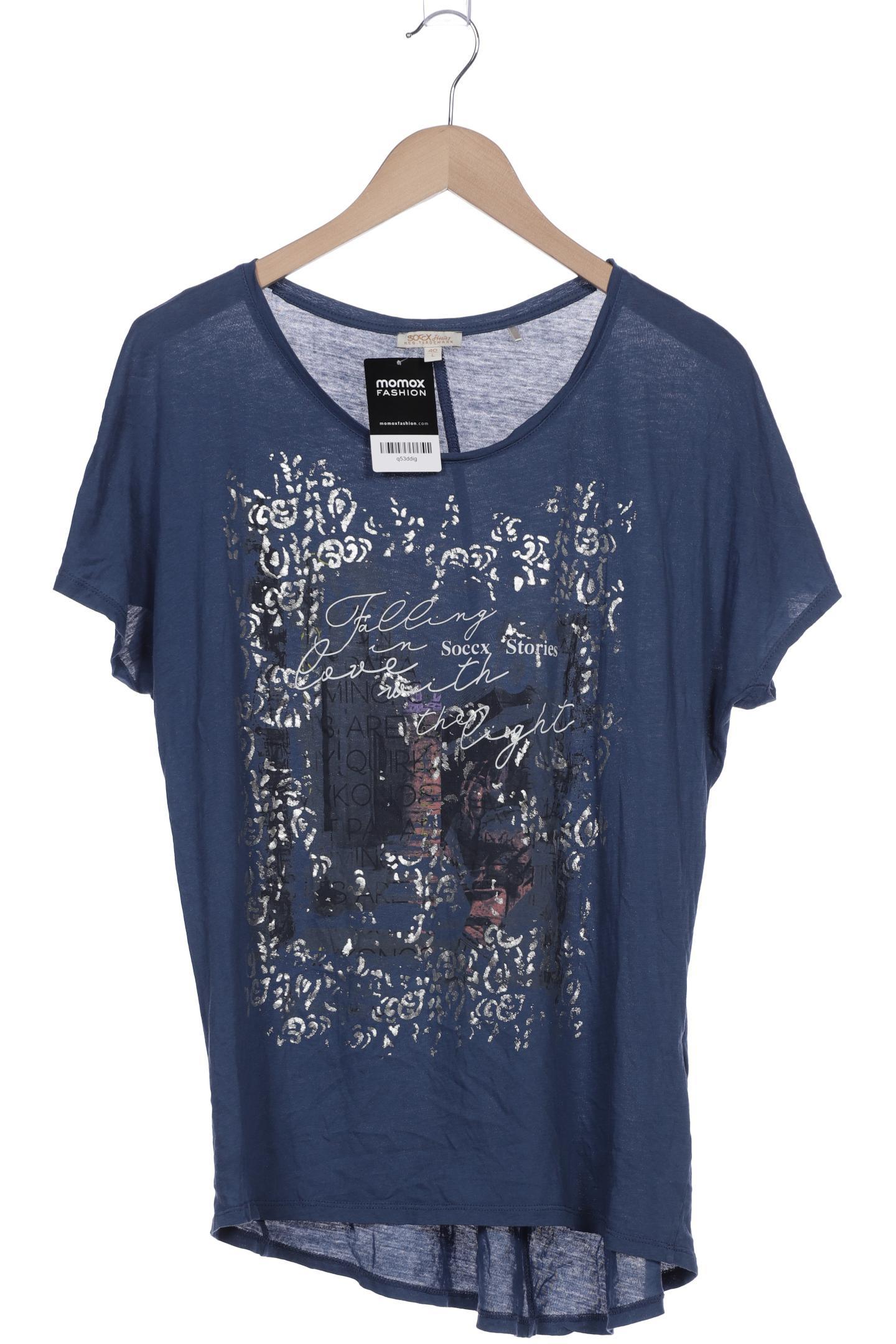 

Soccx Damen T-Shirt, blau, Gr. 40