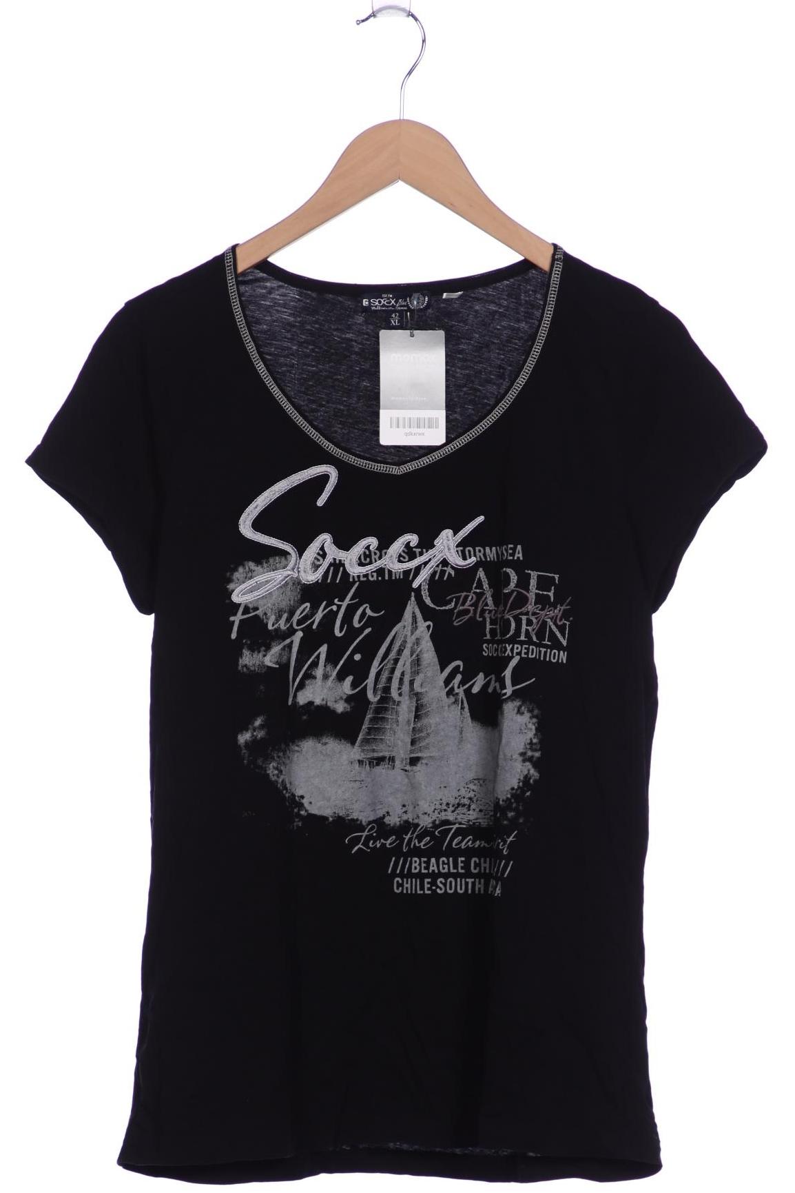 

Soccx Damen T-Shirt, schwarz, Gr. 42