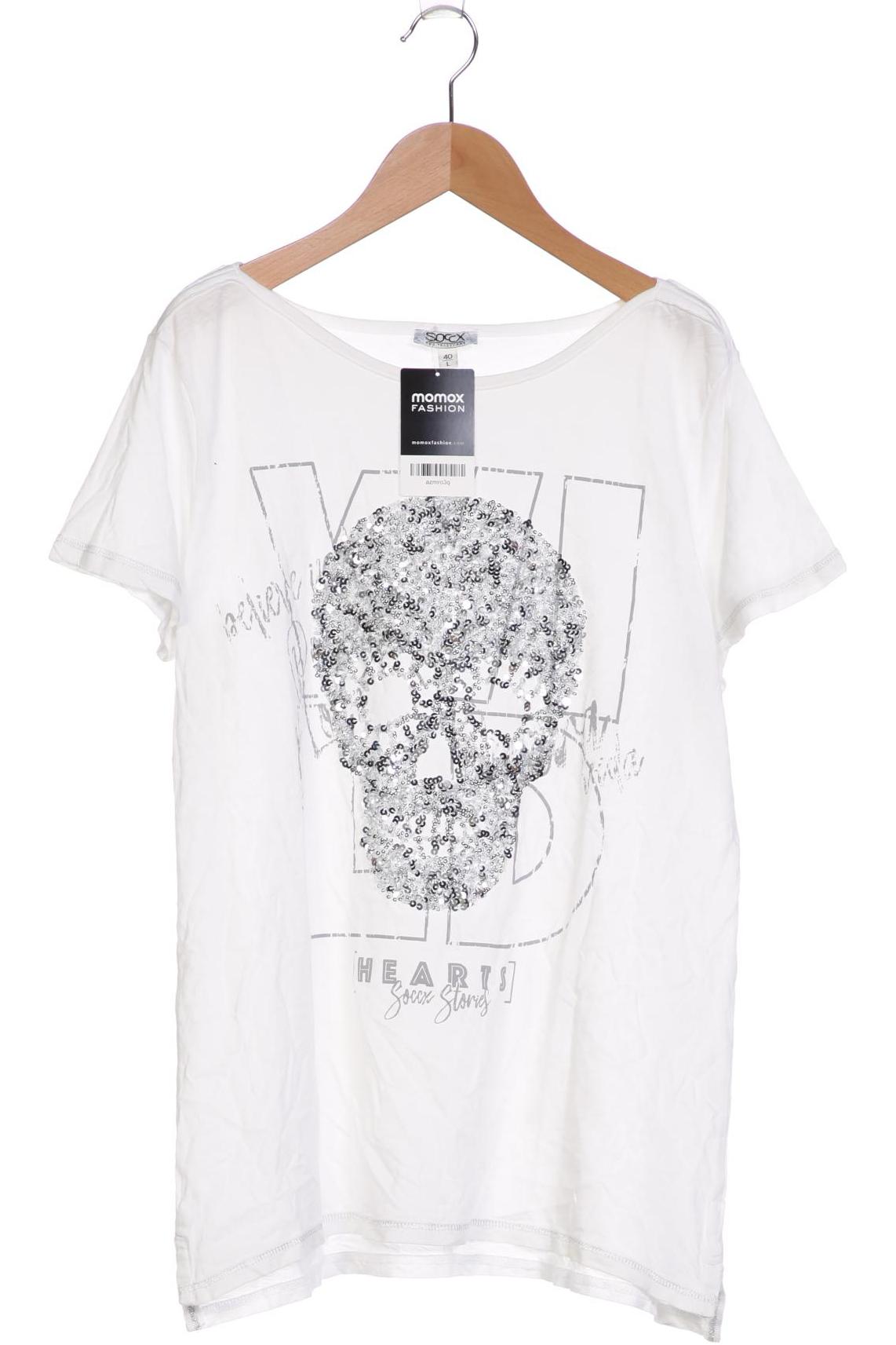 

Soccx Damen T-Shirt, silber, Gr. 40