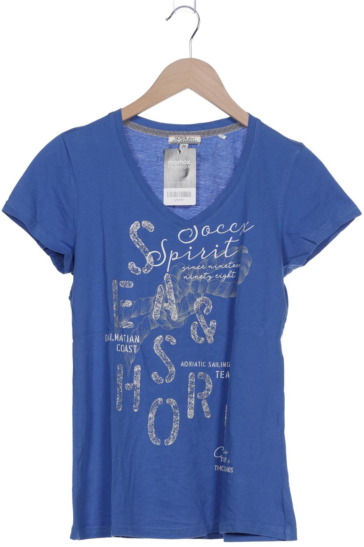 

Soccx Damen T-Shirt, blau, Gr. 38