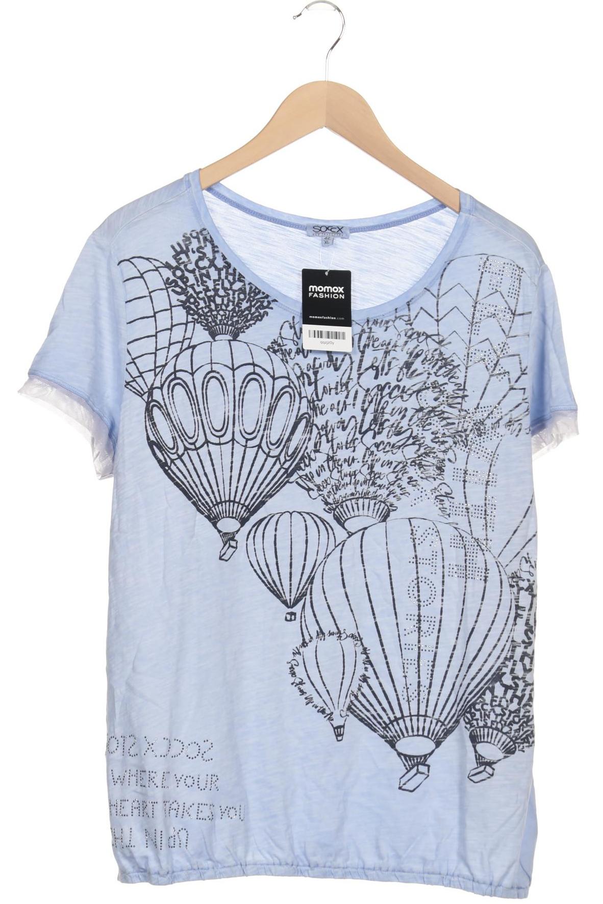 

Soccx Damen T-Shirt, hellblau, Gr. 42