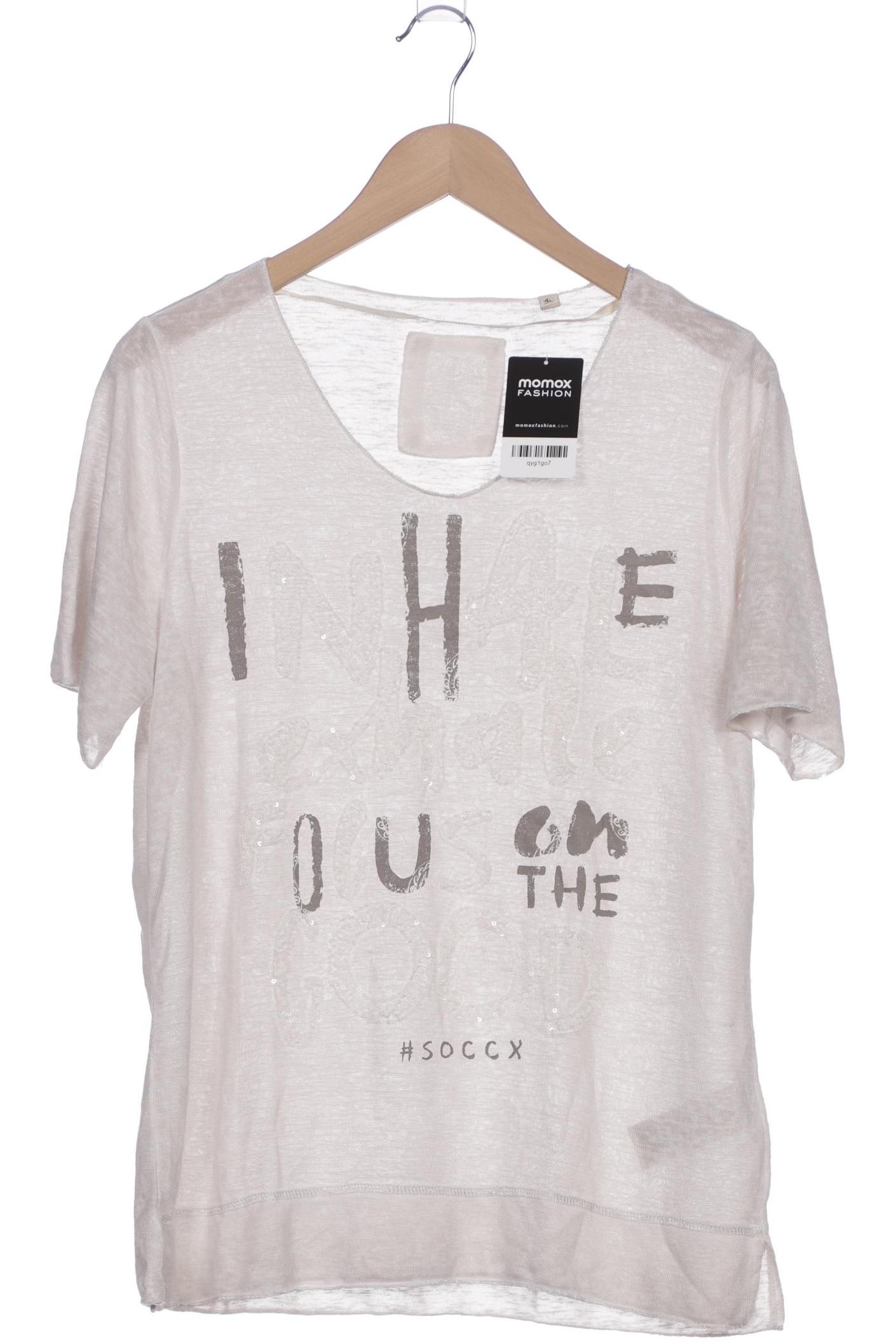 

Soccx Damen T-Shirt, beige, Gr. 42