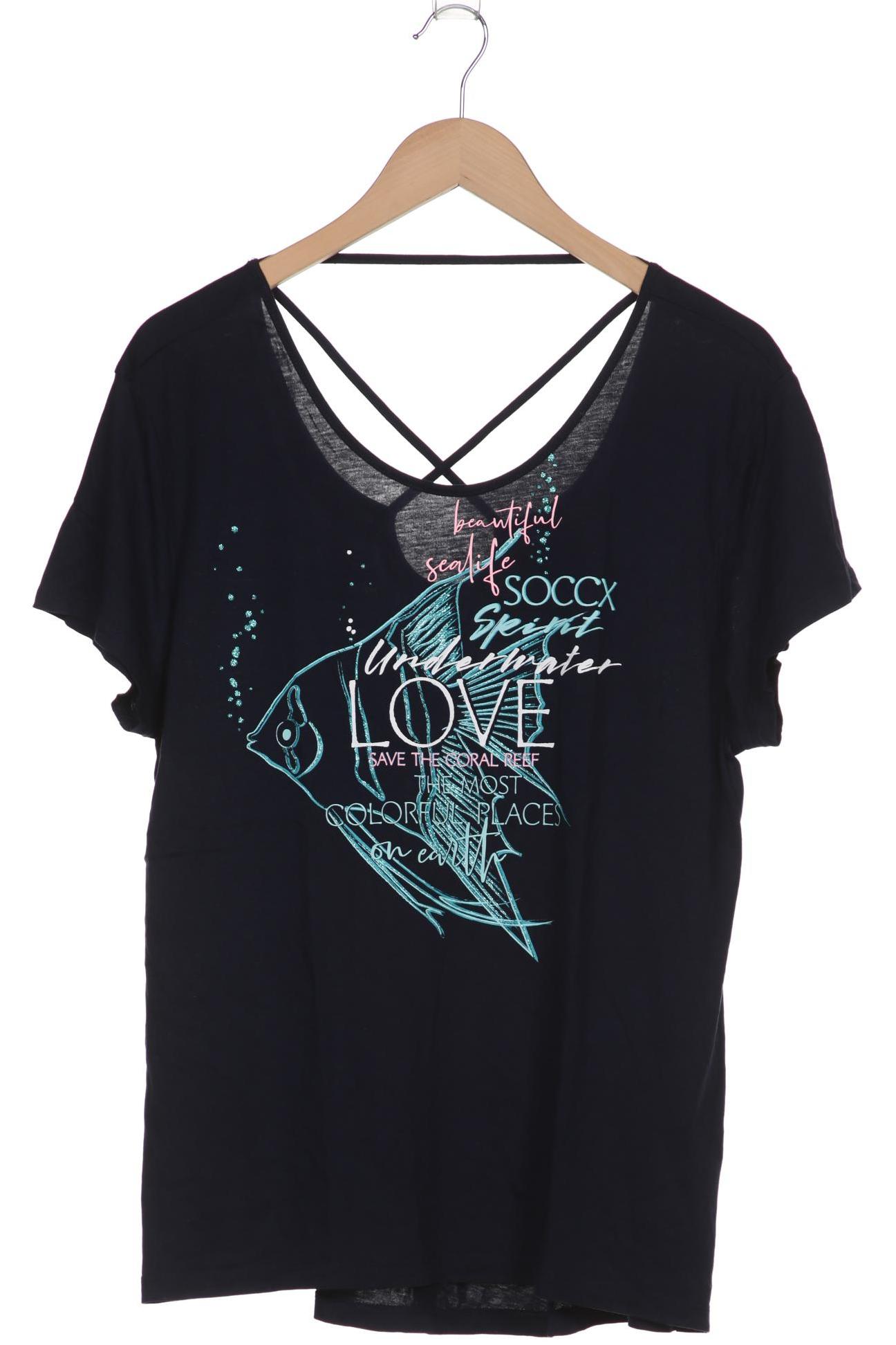 

SOCCX Damen T-Shirt, marineblau
