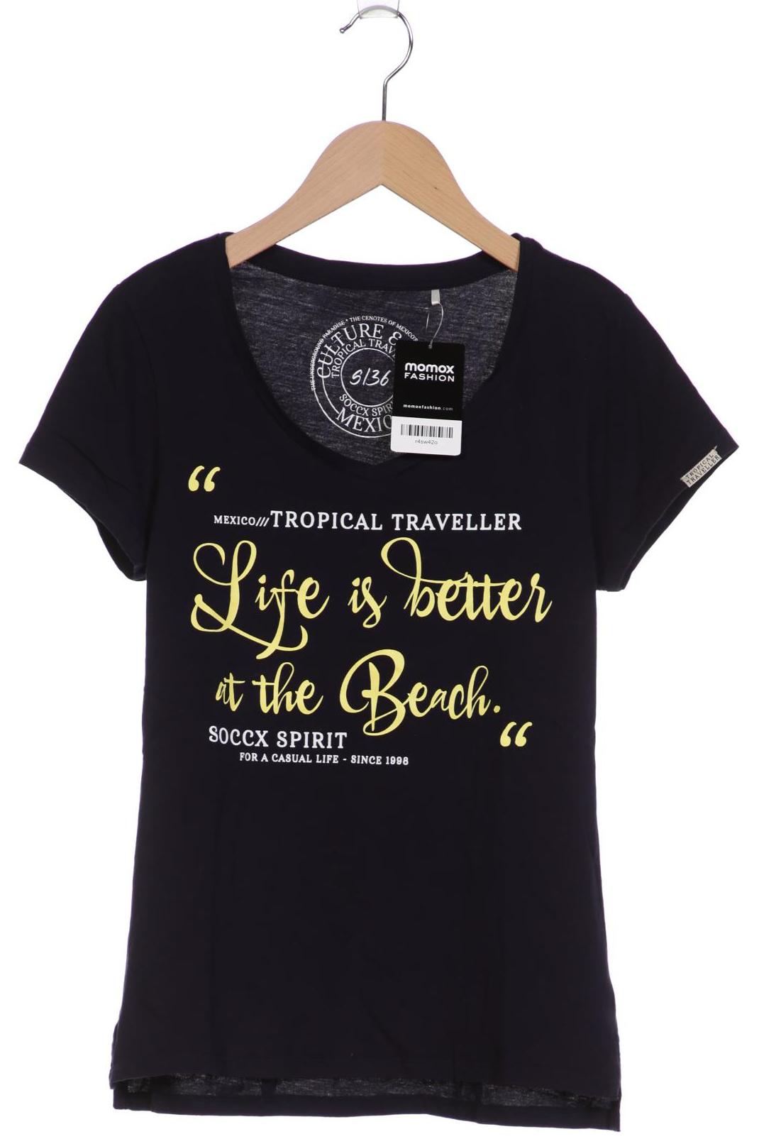 

Soccx Damen T-Shirt, schwarz, Gr. 36