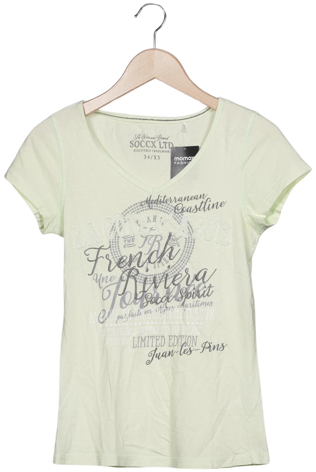 

Soccx Damen T-Shirt, hellgrün, Gr. 34