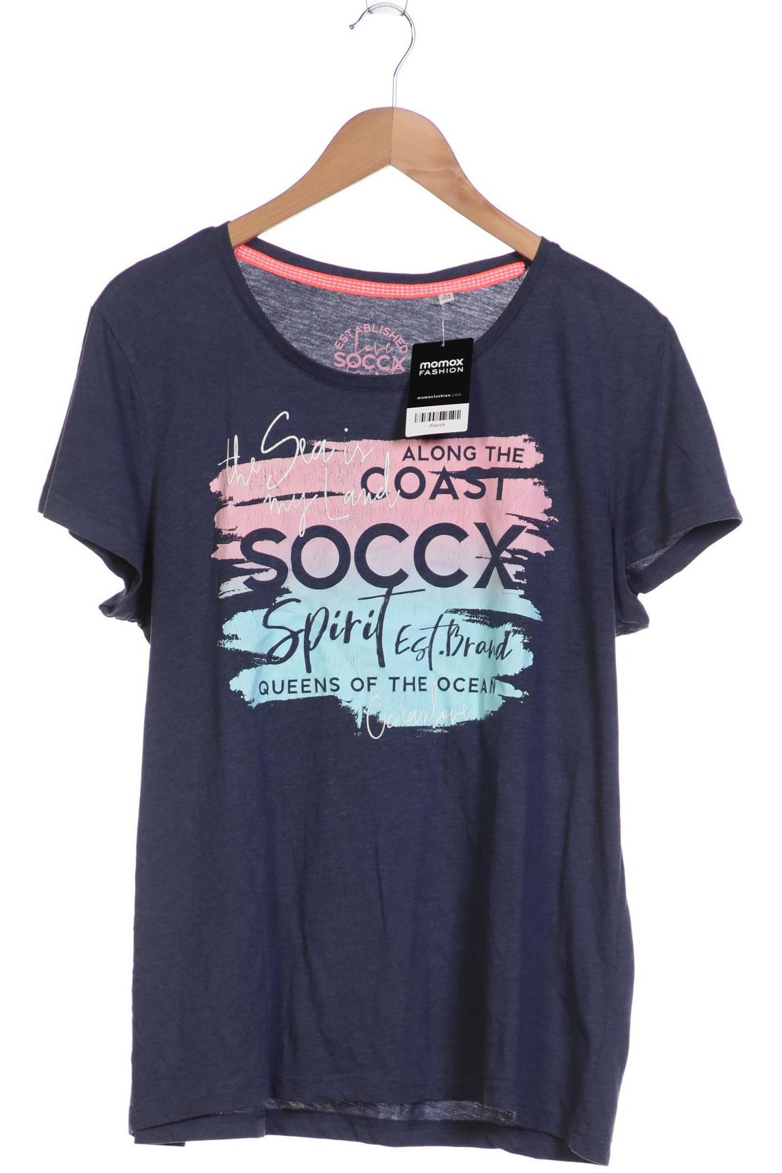 

SOCCX Damen T-Shirt, marineblau