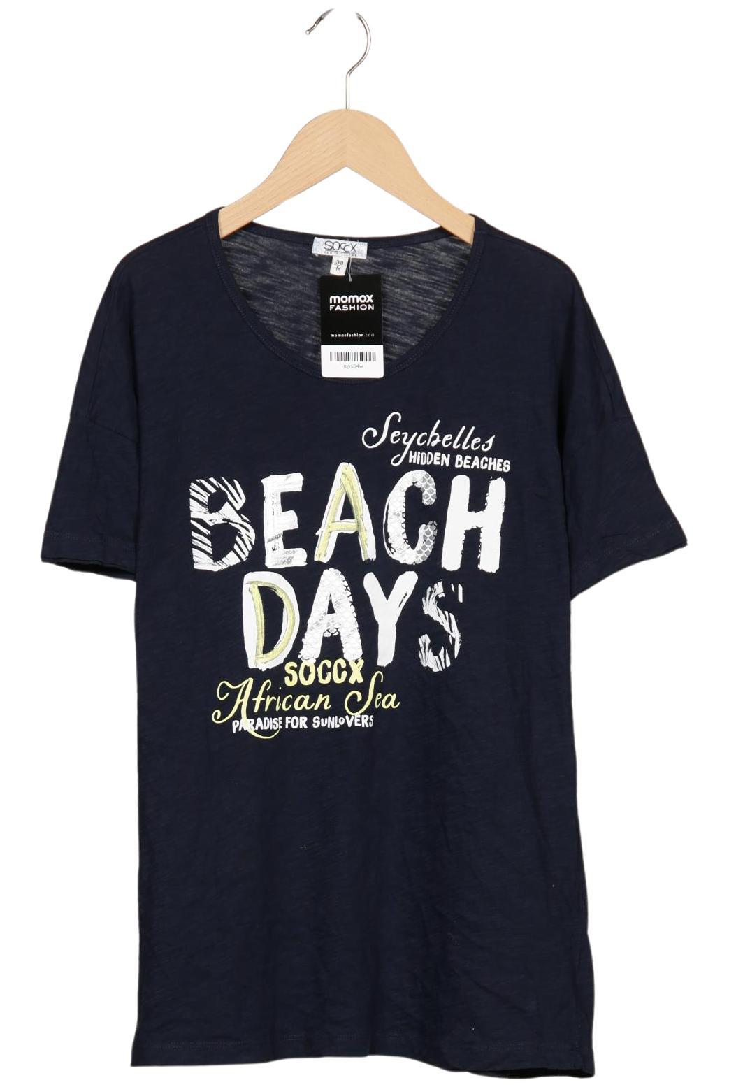 

Soccx Damen T-Shirt, marineblau, Gr. 38