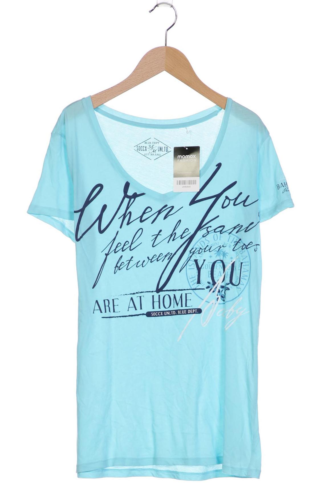 

Soccx Damen T-Shirt, blau, Gr. 38