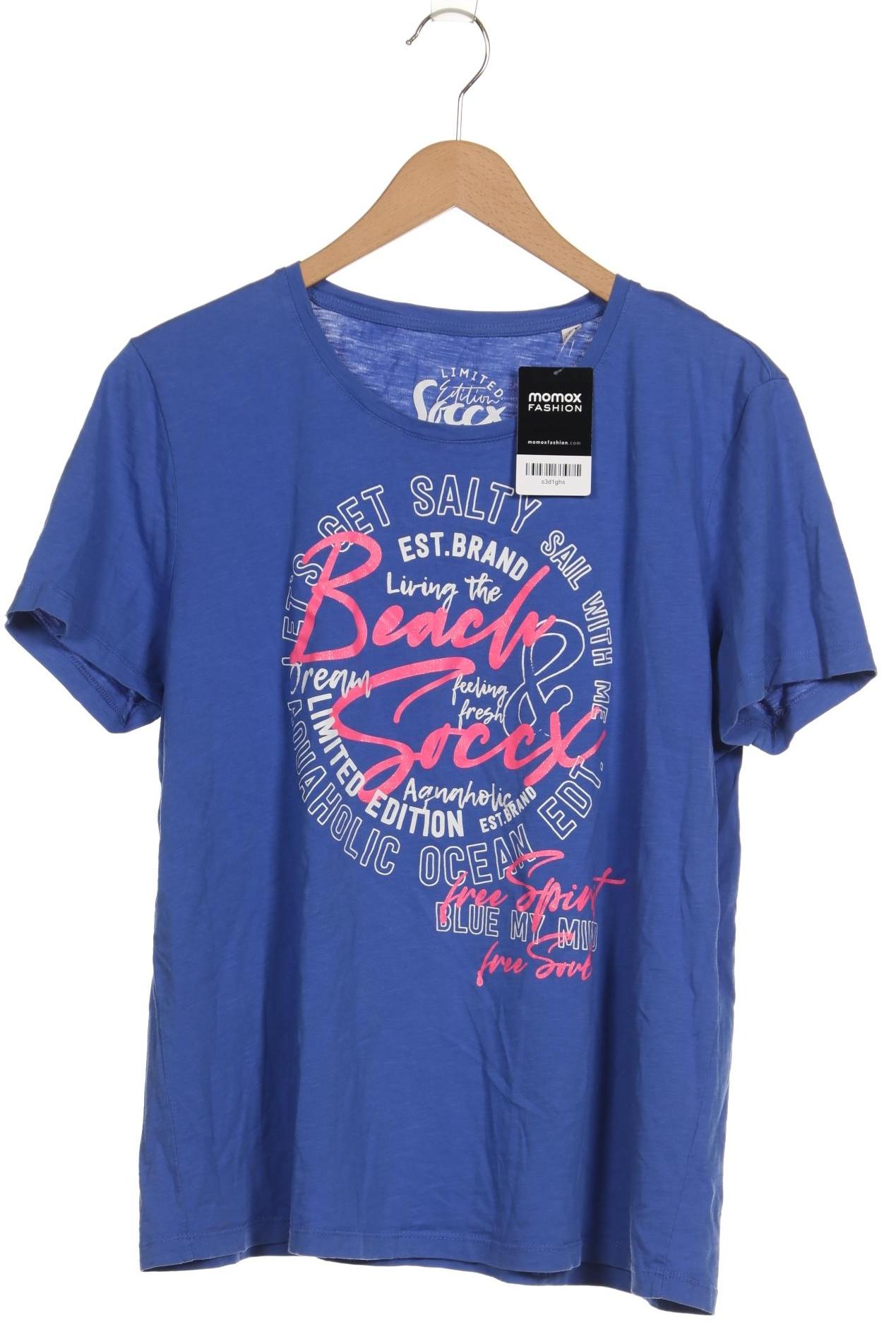 

Soccx Damen T-Shirt, blau, Gr. 44