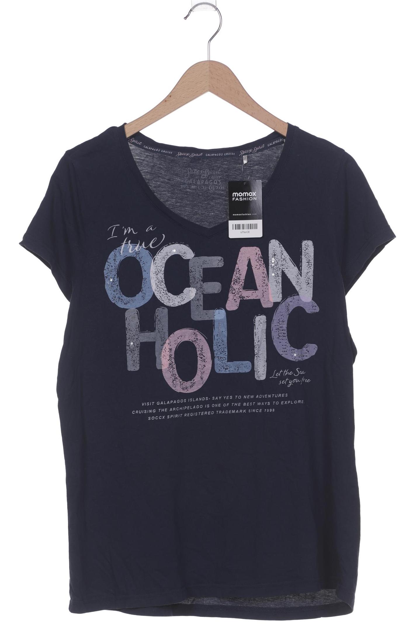 

Soccx Damen T-Shirt, marineblau, Gr. 46