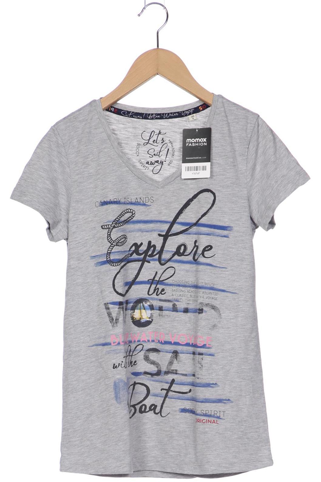

Soccx Damen T-Shirt, grau, Gr. 36