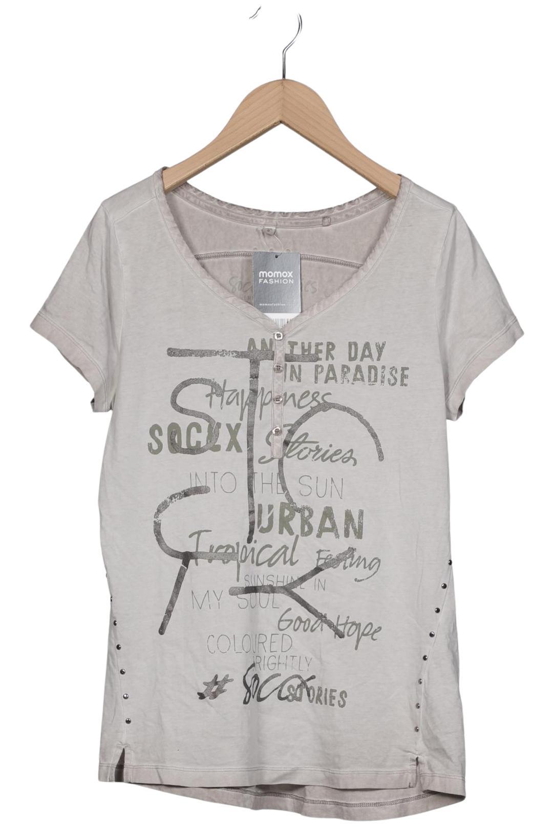 

Soccx Damen T-Shirt, beige, Gr. 36