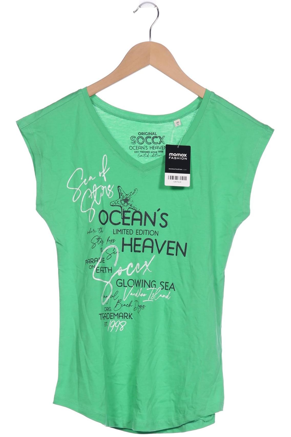 

Soccx Damen T-Shirt, grün, Gr. 36