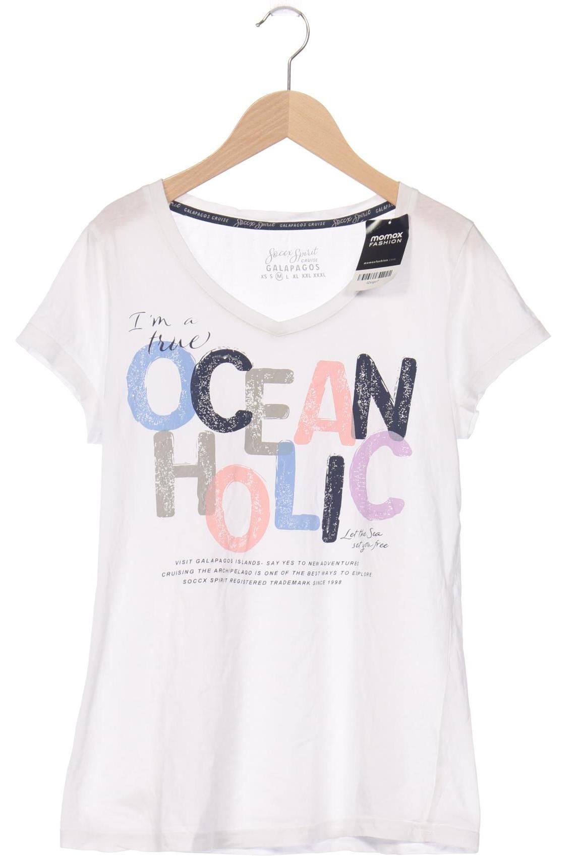 

Soccx Damen T-Shirt, weiß, Gr. 38