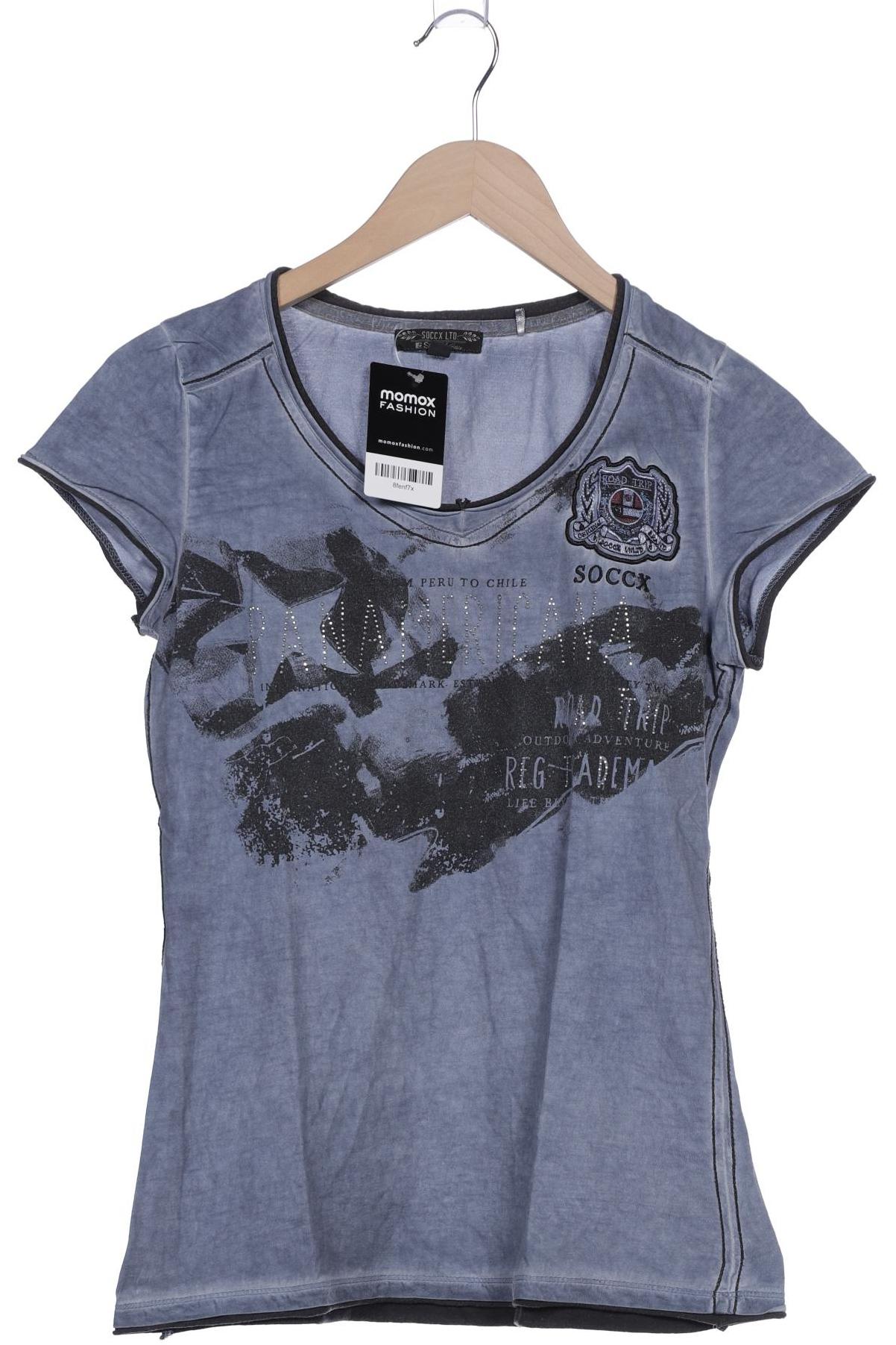 

Soccx Damen T-Shirt, blau, Gr. 38