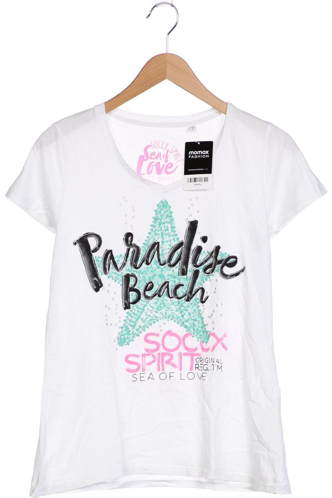 

Soccx Damen T-Shirt, weiß, Gr. 40