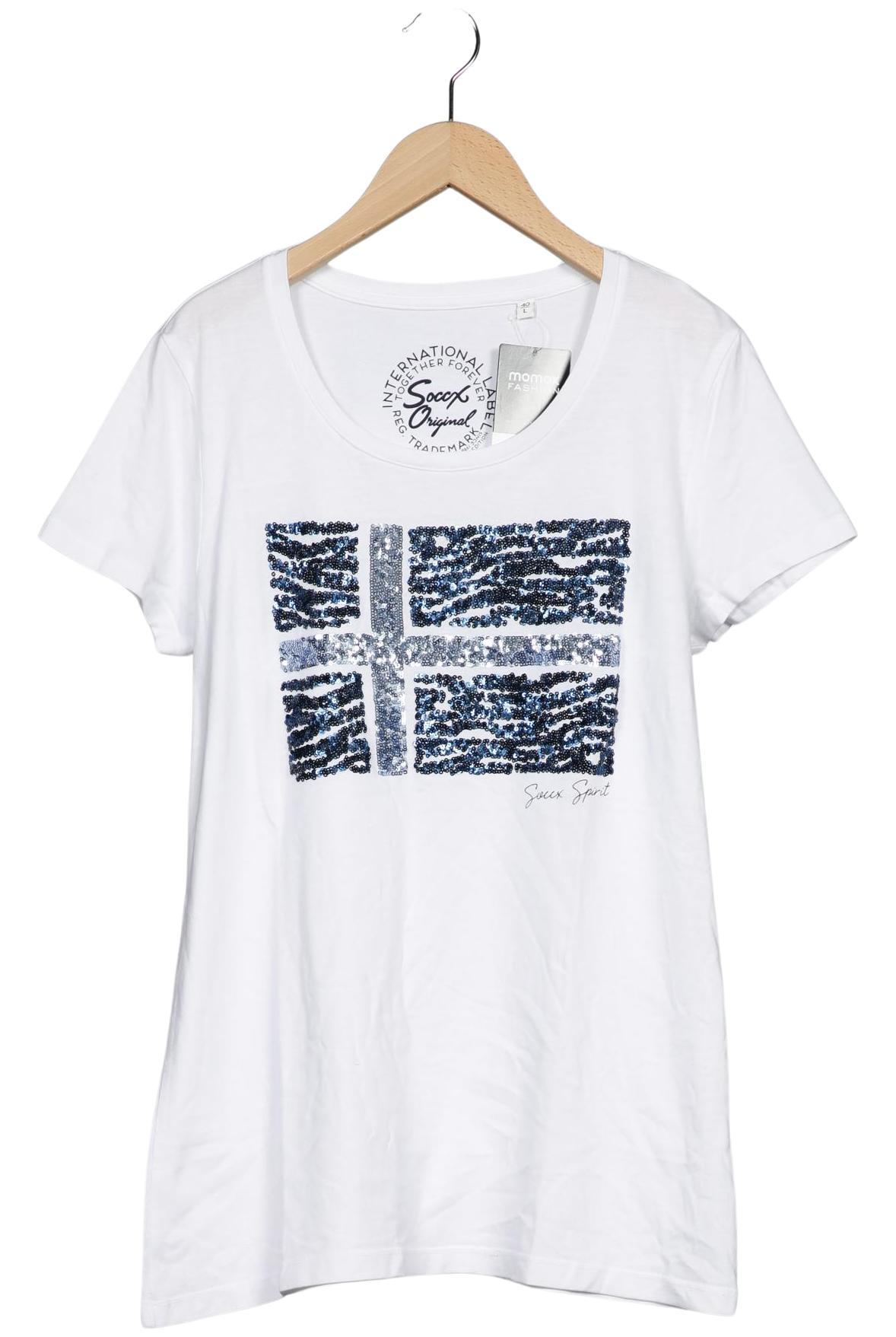 

Soccx Damen T-Shirt, weiß, Gr. 40