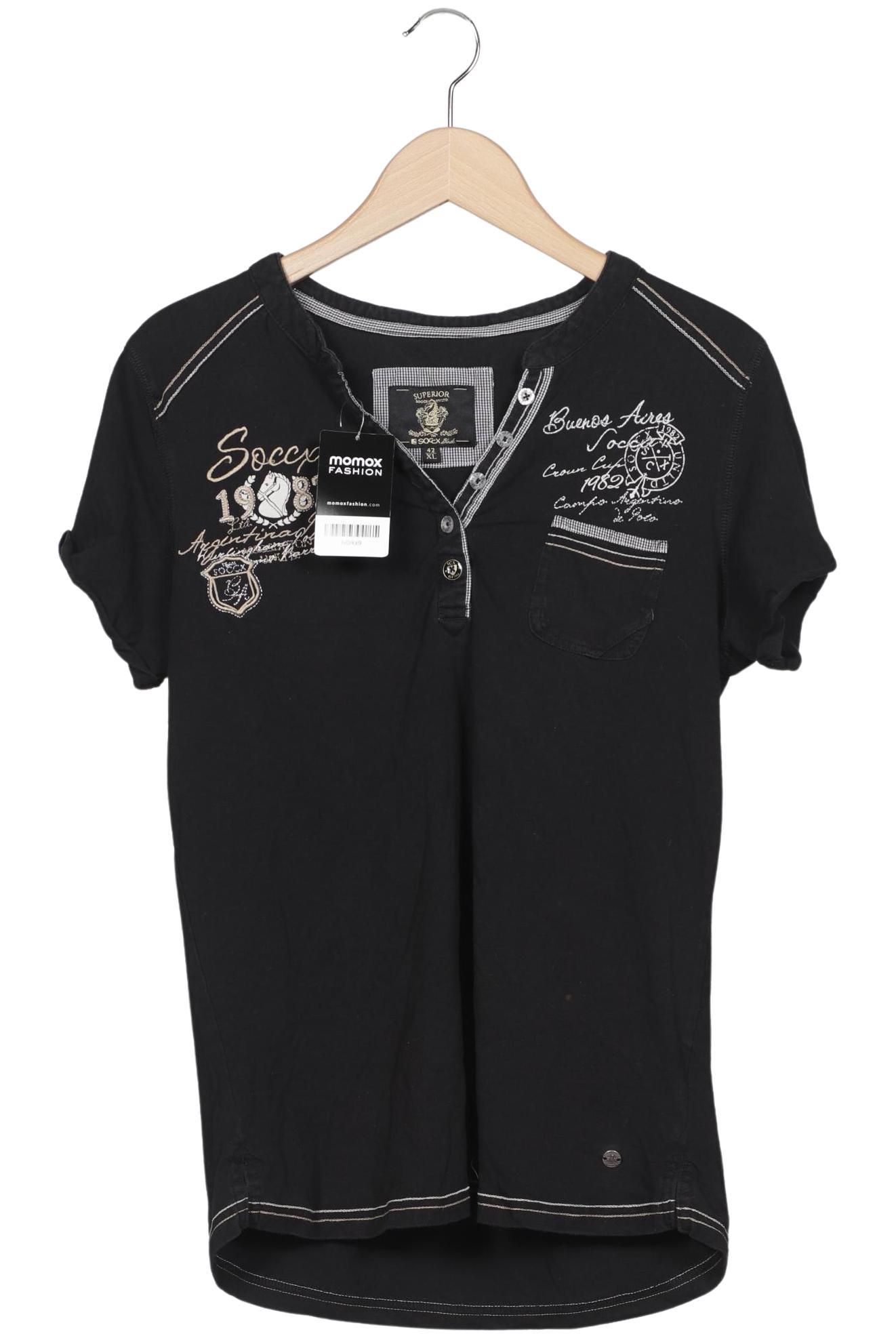 

Soccx Damen T-Shirt, schwarz, Gr. 42