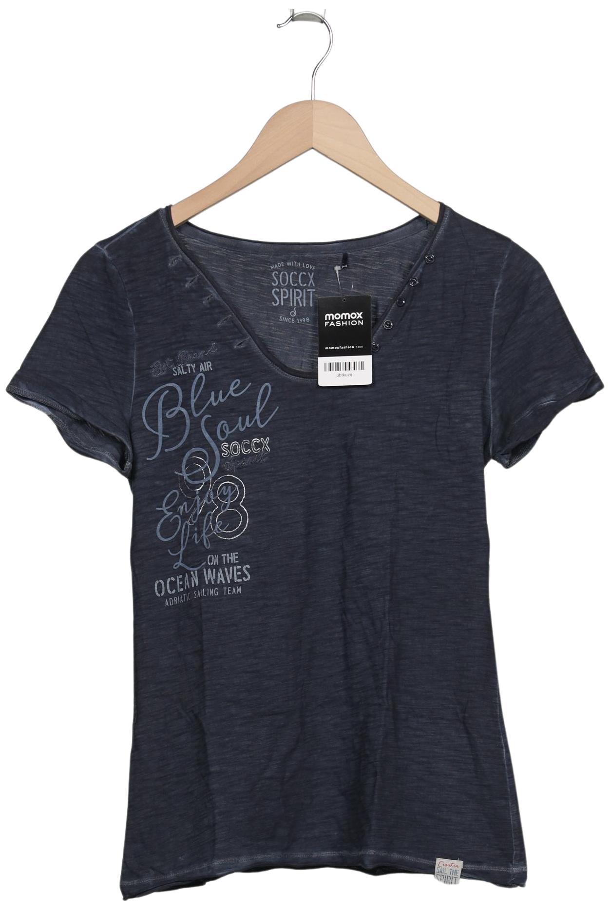 

Soccx Damen T-Shirt, marineblau, Gr. 36