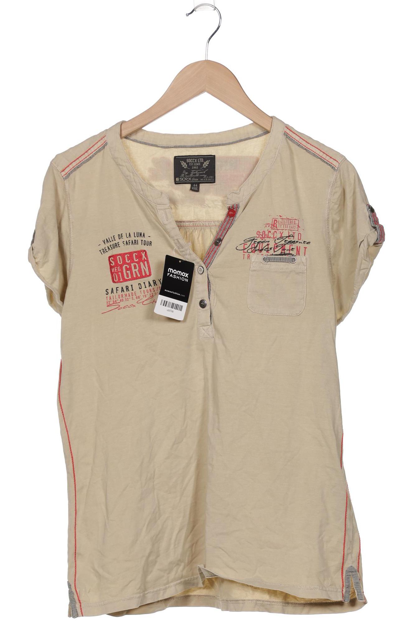 

Soccx Damen T-Shirt, beige, Gr. 44