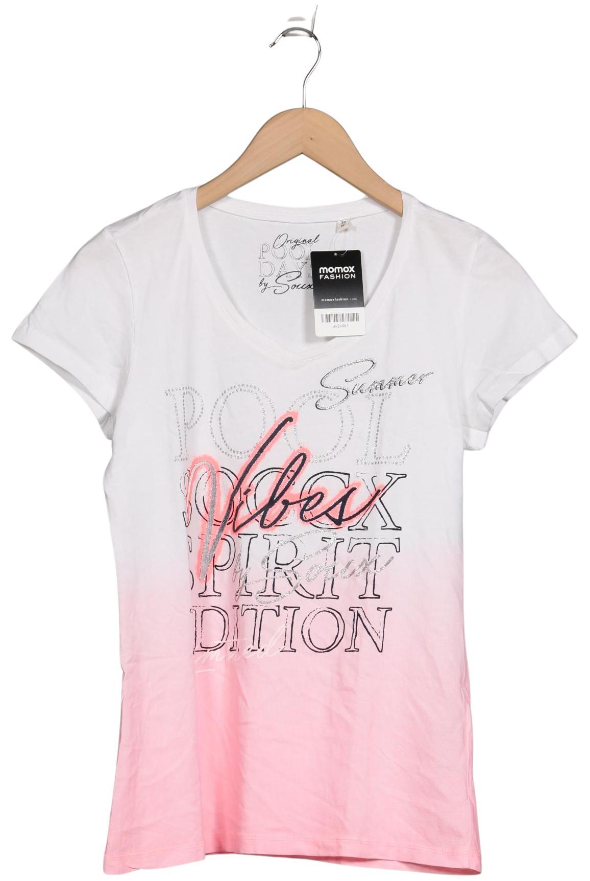 

Soccx Damen T-Shirt, weiß, Gr. 38