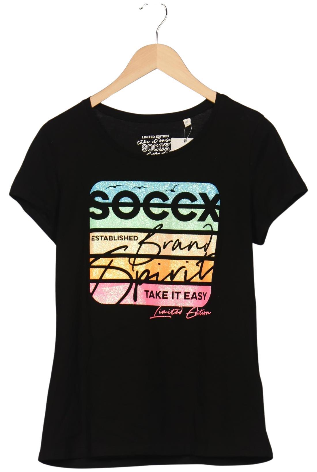 

Soccx Damen T-Shirt, schwarz, Gr. 40