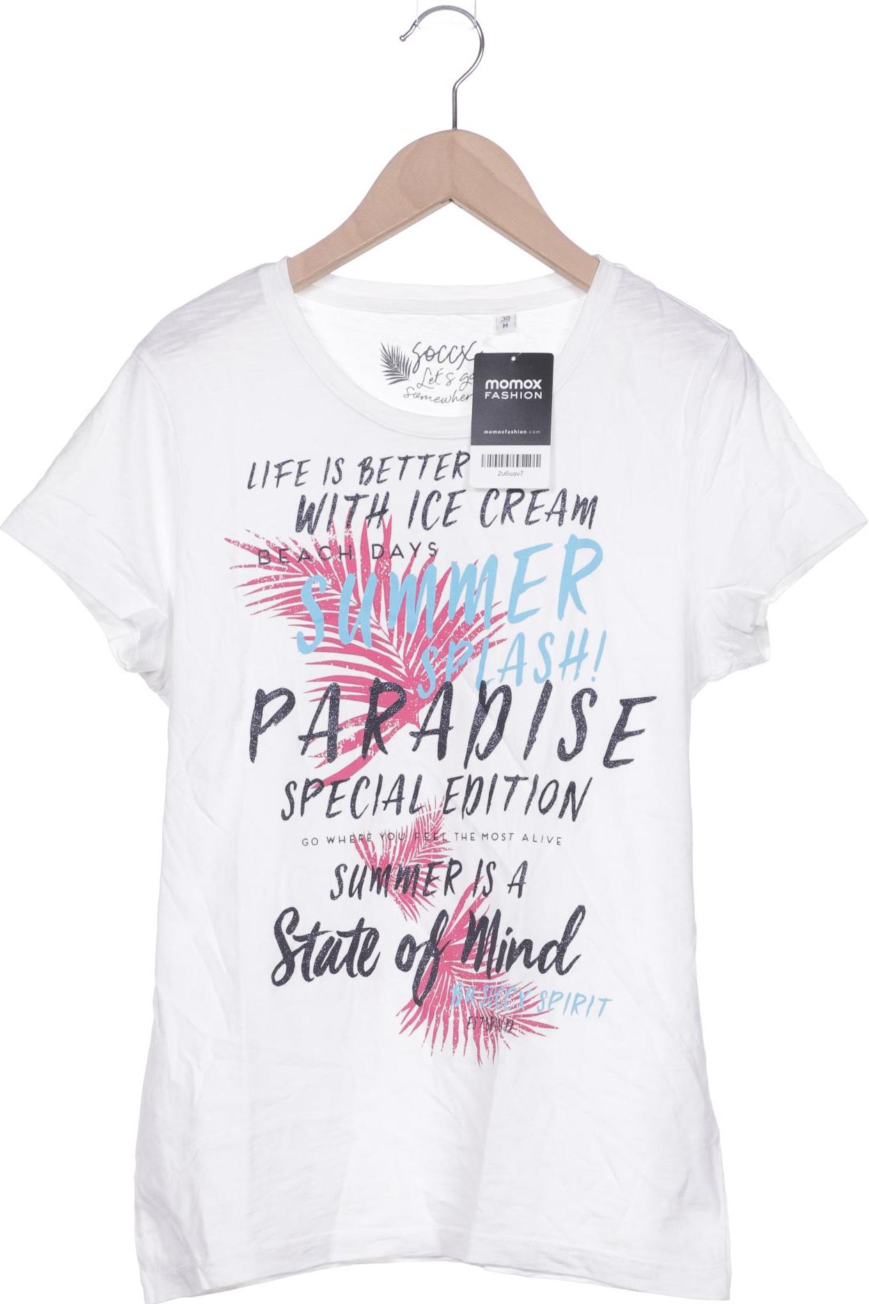 

Soccx Damen T-Shirt, weiß, Gr. 38
