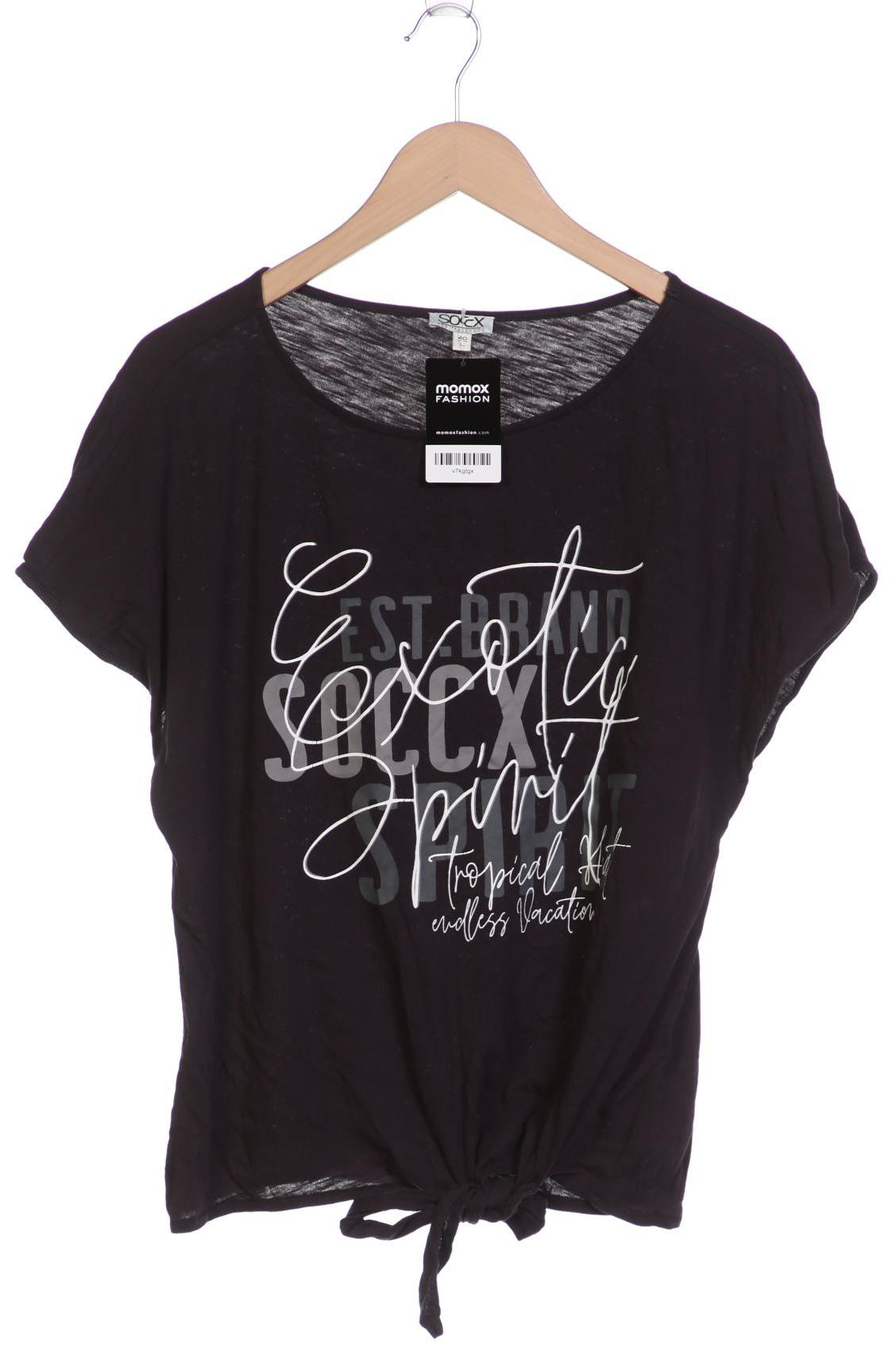 

SOCCX Damen T-Shirt, schwarz