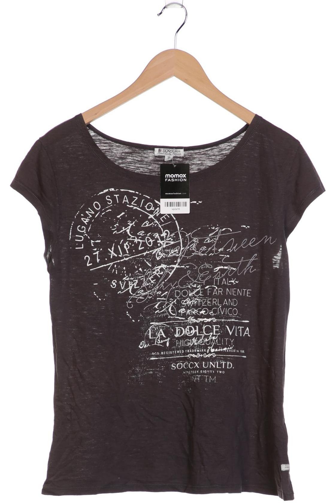 

Soccx Damen T-Shirt, grau, Gr. 36