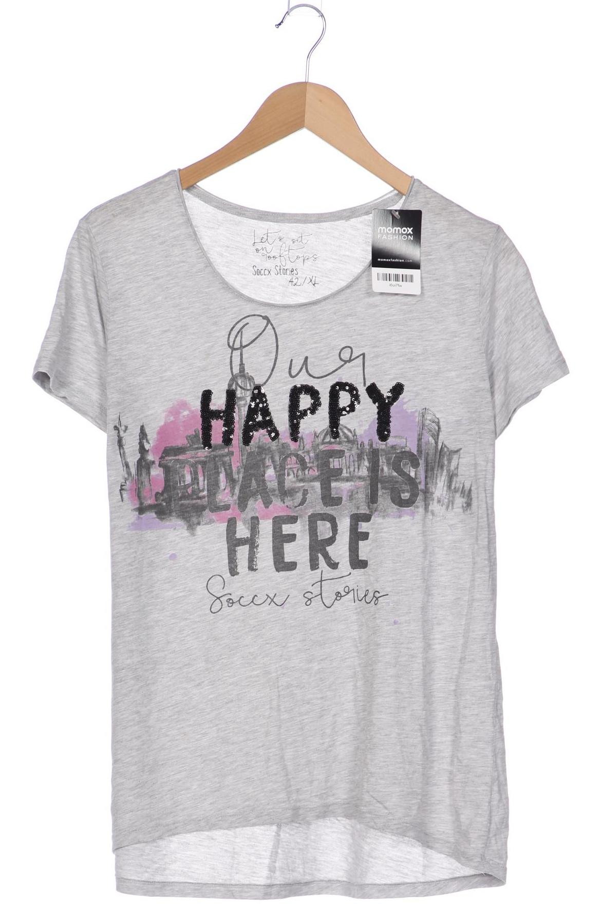 

Soccx Damen T-Shirt, grau, Gr. 42