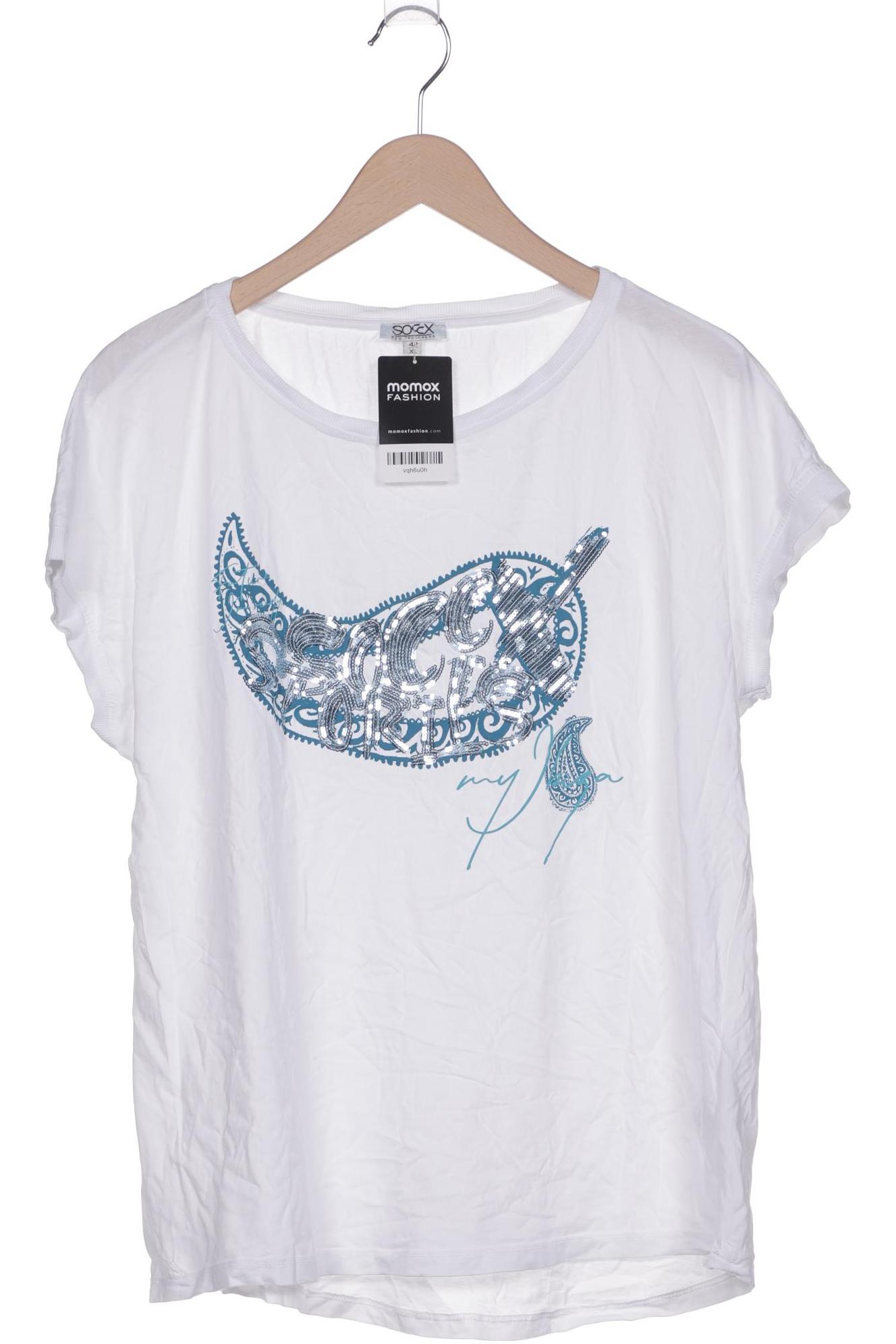 

Soccx Damen T-Shirt, weiß, Gr. 42