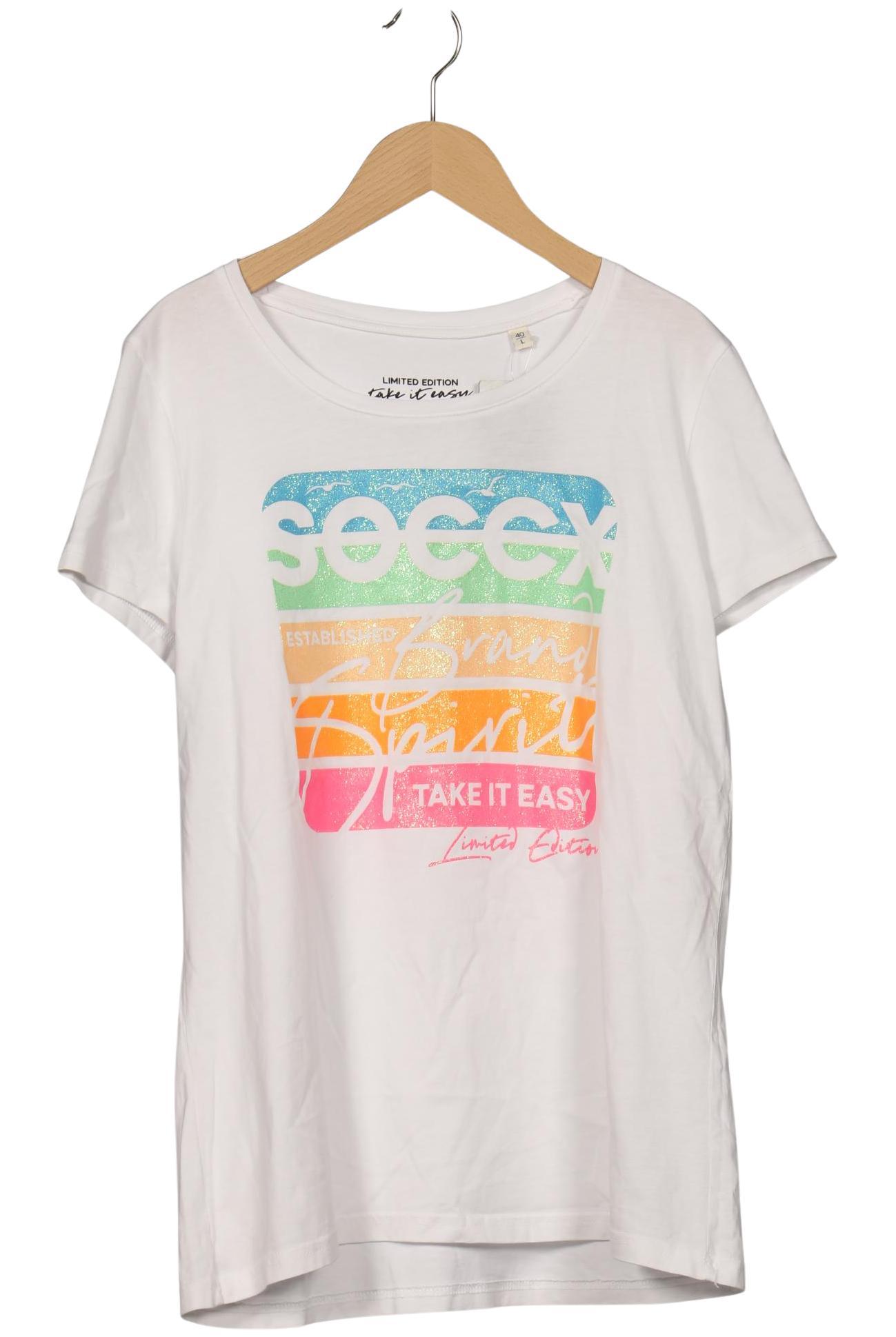 

Soccx Damen T-Shirt, weiß, Gr. 40
