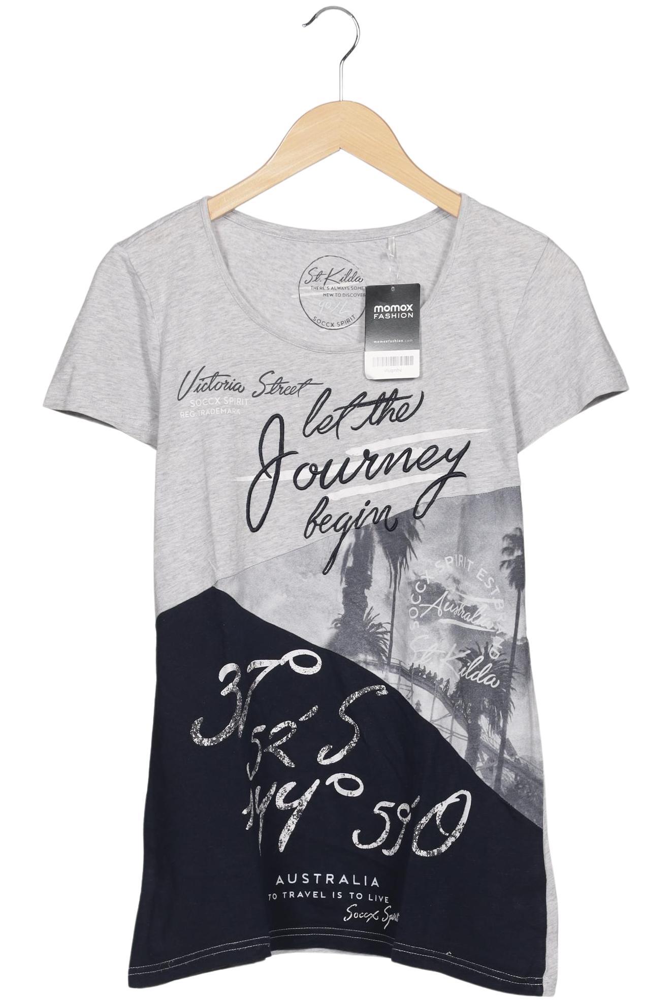 

Soccx Damen T-Shirt, grau, Gr. 42