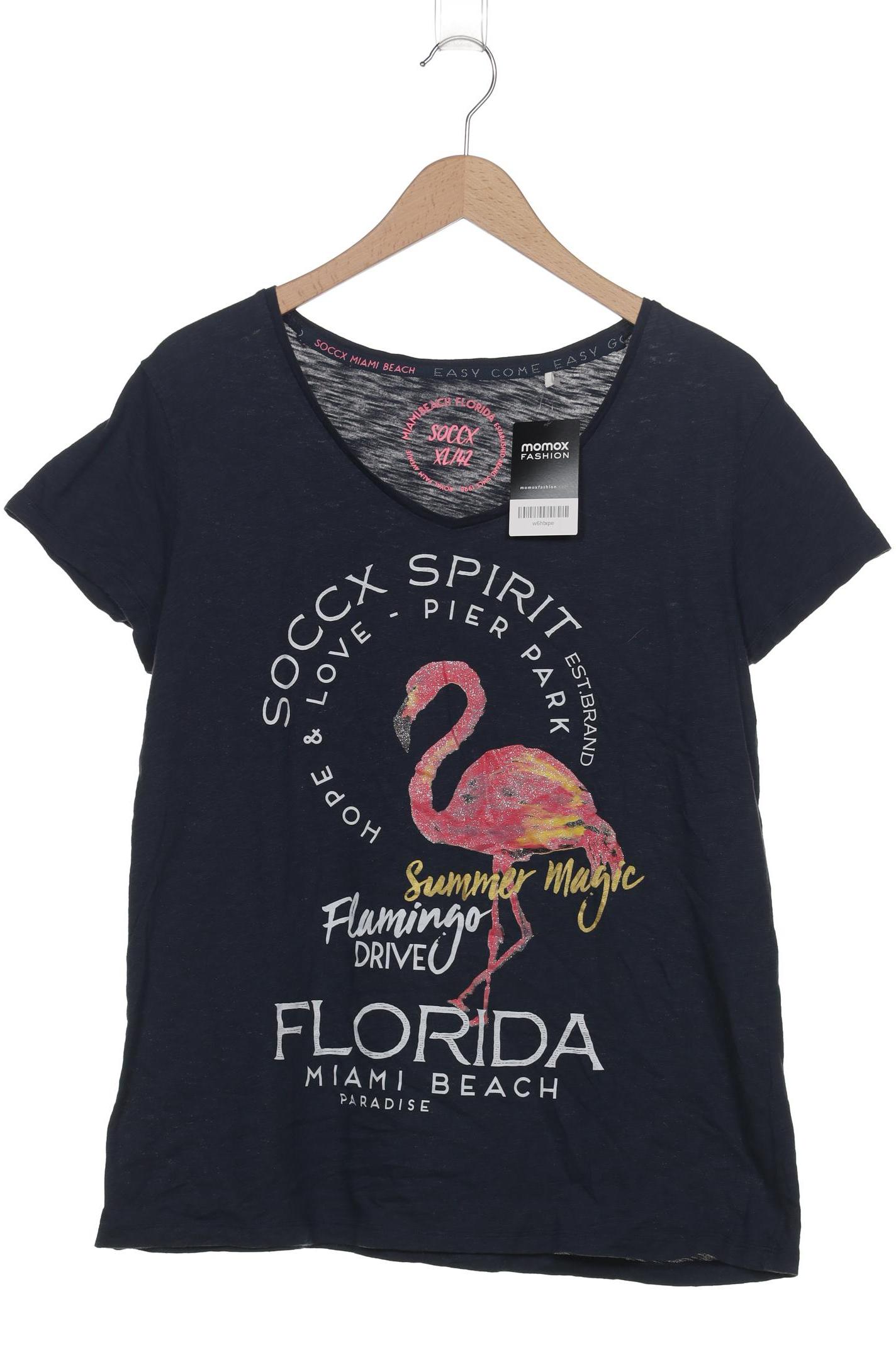 

Soccx Damen T-Shirt, marineblau, Gr. 42