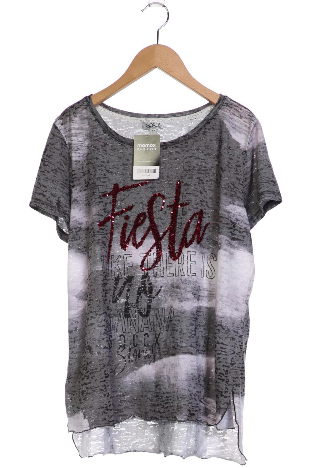 

Soccx Damen T-Shirt, grau, Gr. 40