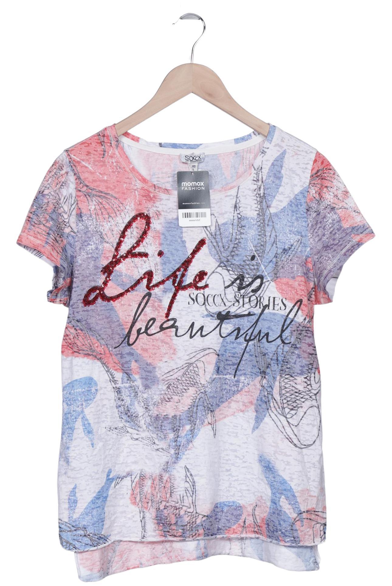 

Soccx Damen T-Shirt, blau, Gr. 40