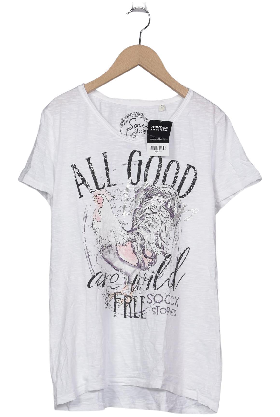 

Soccx Damen T-Shirt, weiß, Gr. 40