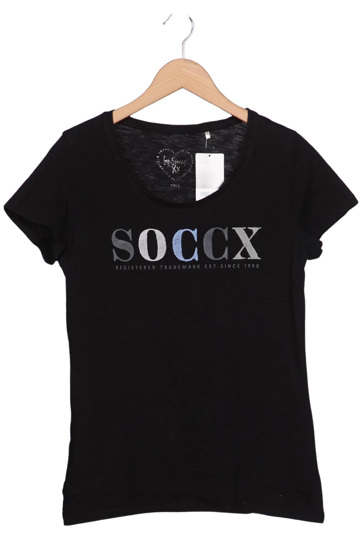 

Soccx Damen T-Shirt, schwarz, Gr. 40