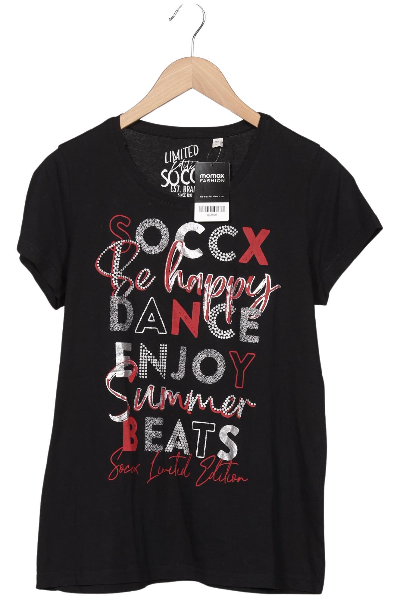 

Soccx Damen T-Shirt, schwarz, Gr. 40