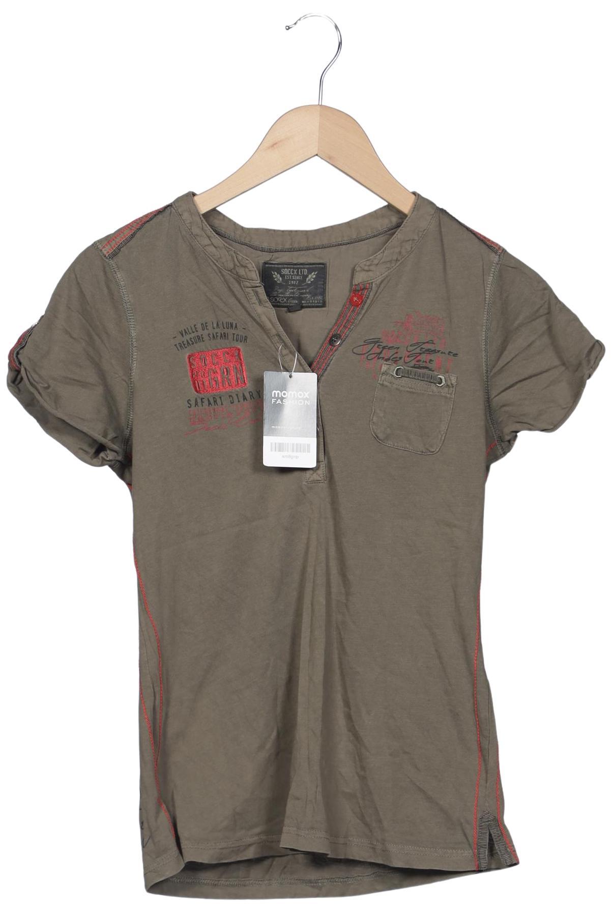

Soccx Damen T-Shirt, grün, Gr. 34