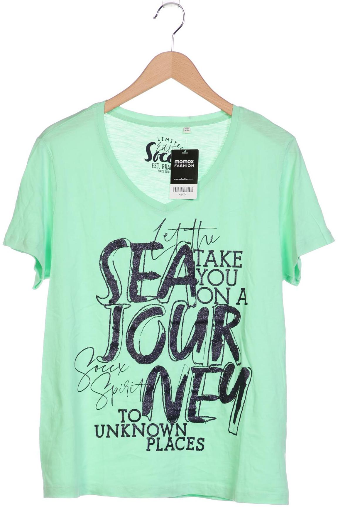 

Soccx Damen T-Shirt, hellgrün, Gr. 44
