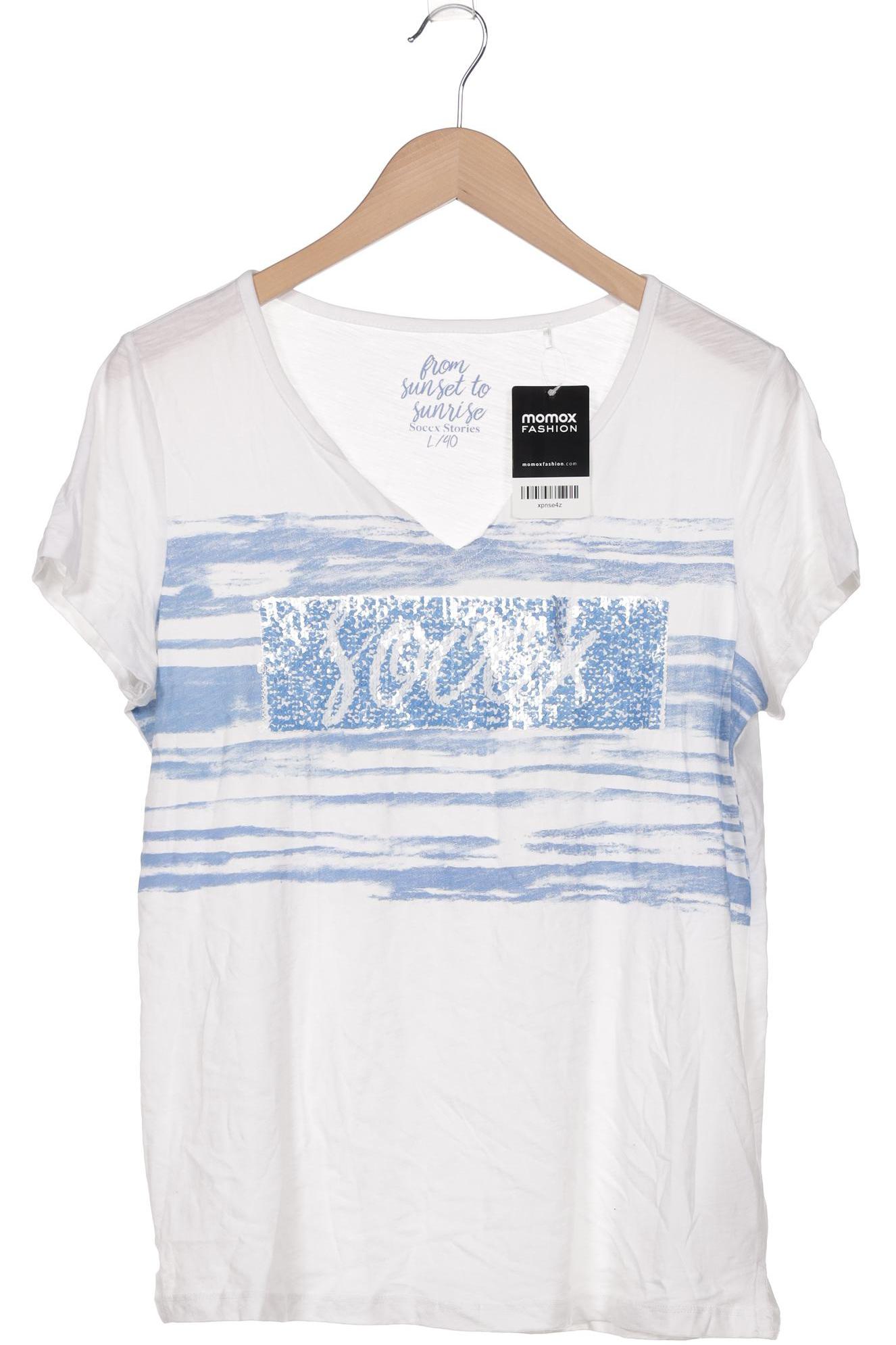 

Soccx Damen T-Shirt, weiß, Gr. 40