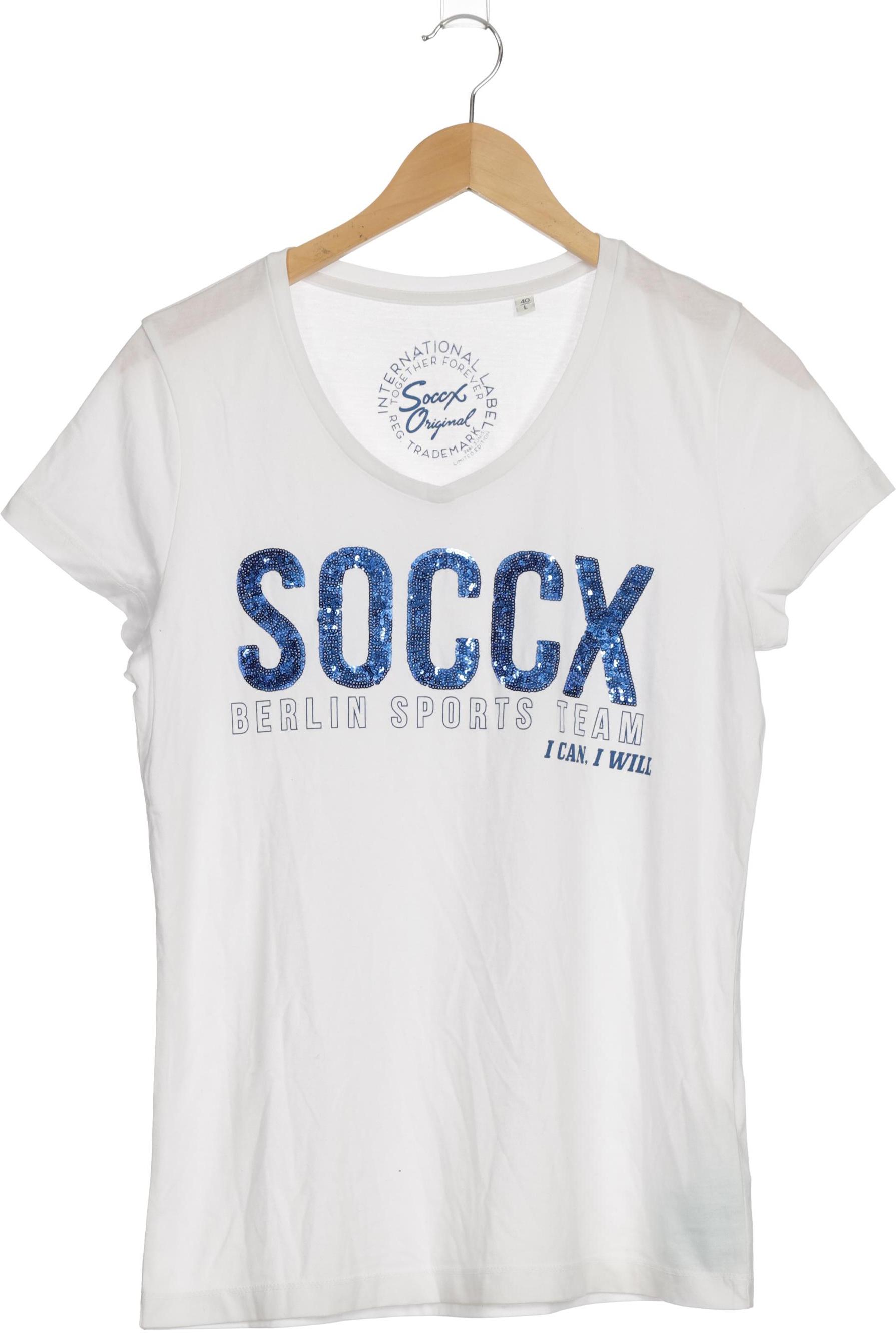 

Soccx Damen T-Shirt, weiß, Gr. 42