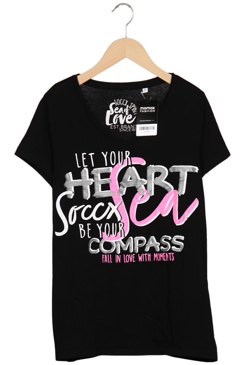 

Soccx Damen T-Shirt, schwarz, Gr. 40