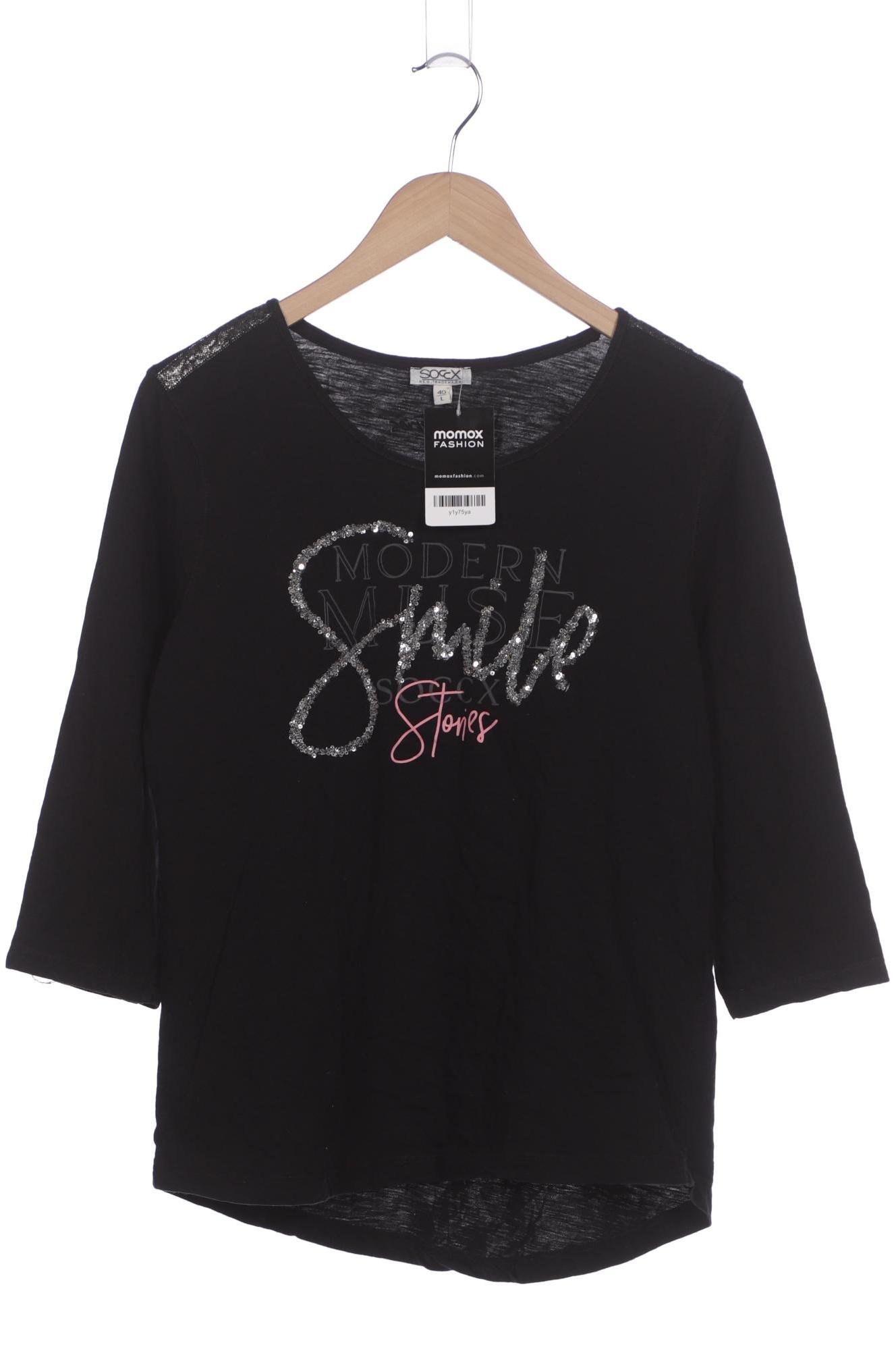 

Soccx Damen T-Shirt, schwarz, Gr. 40