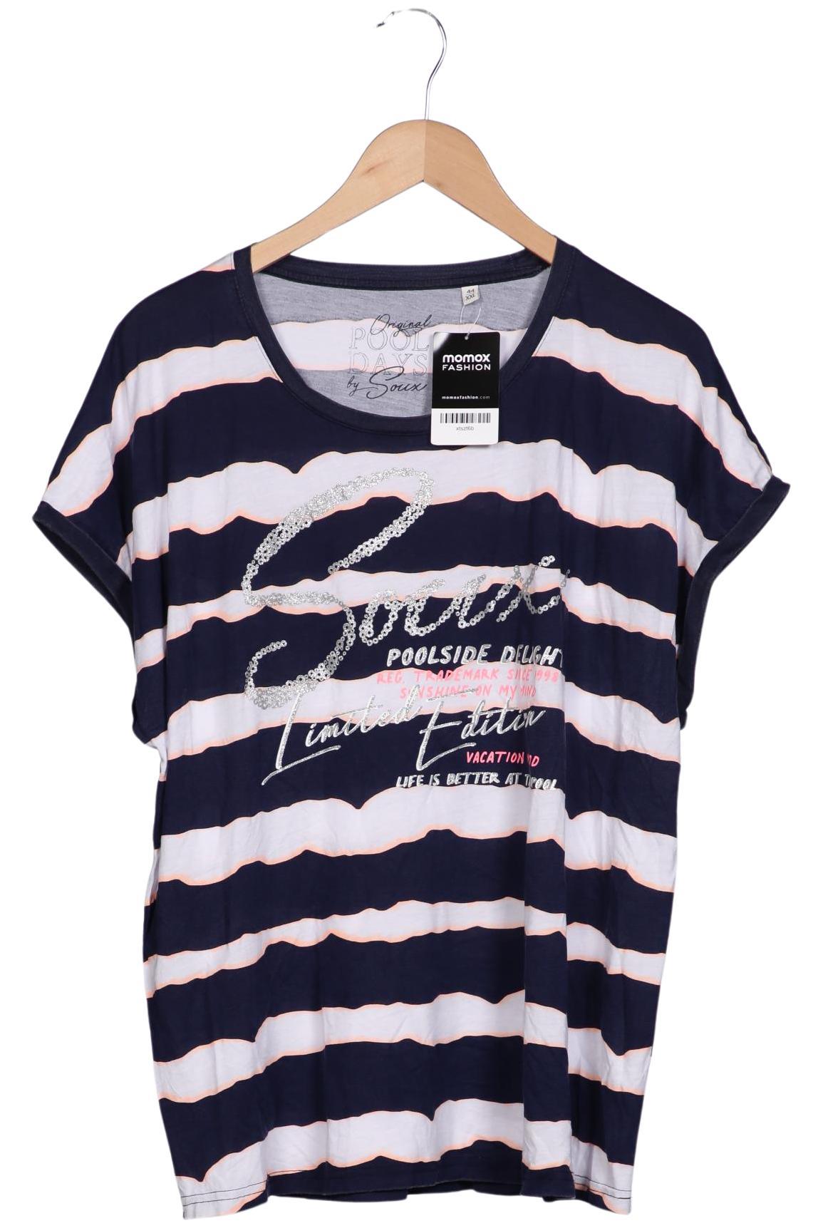 

Soccx Damen T-Shirt, marineblau, Gr. 44
