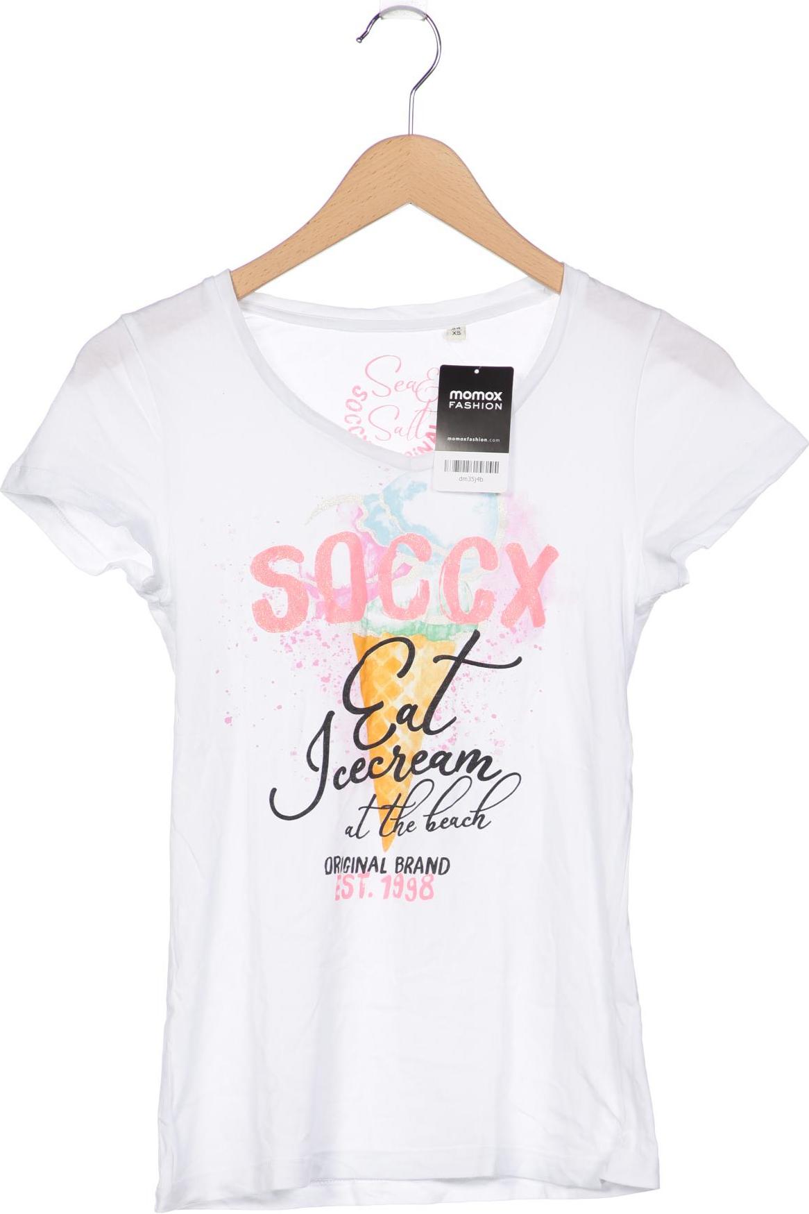 

SOCCX Damen T-Shirt, weiß