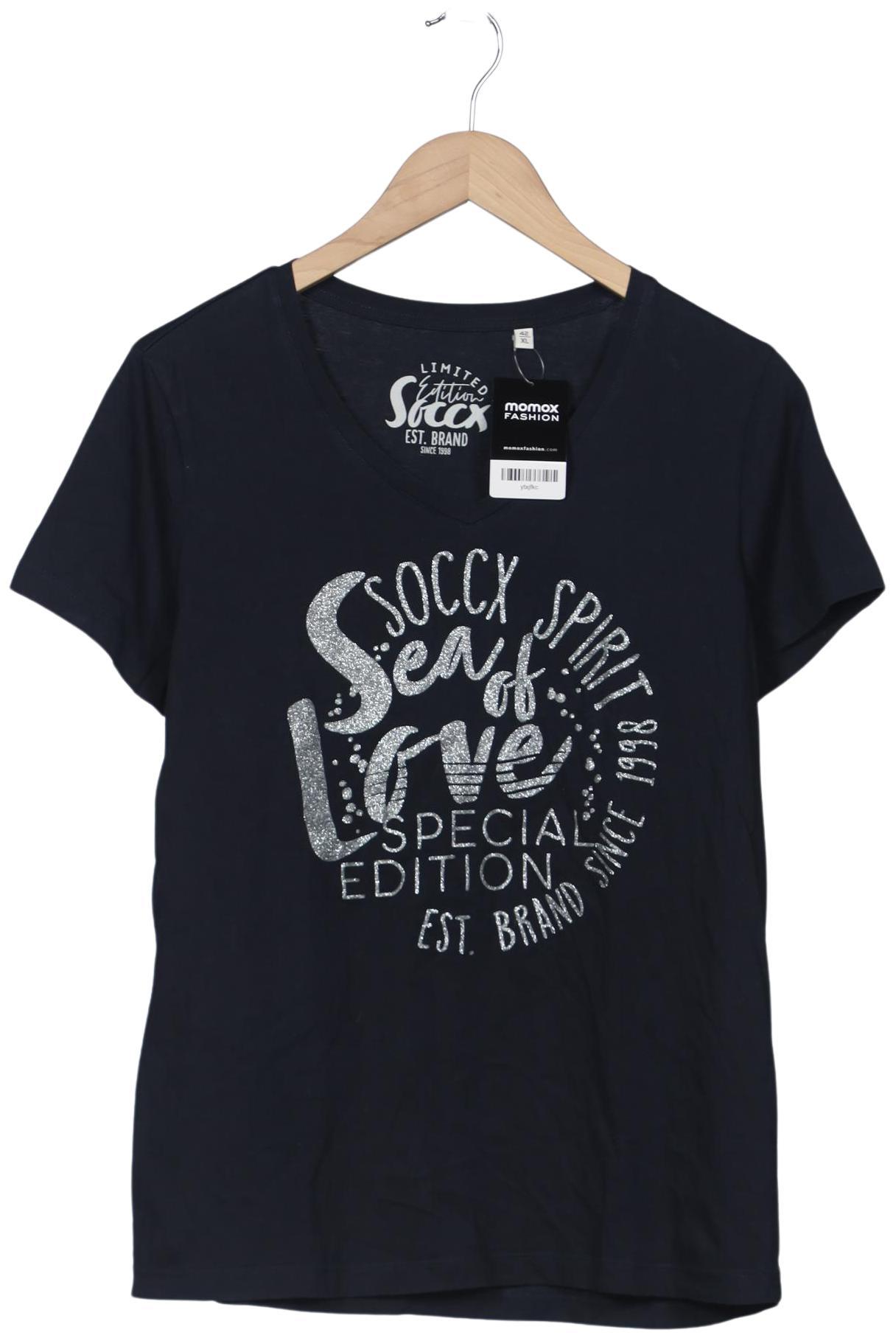 

Soccx Damen T-Shirt, marineblau, Gr. 42