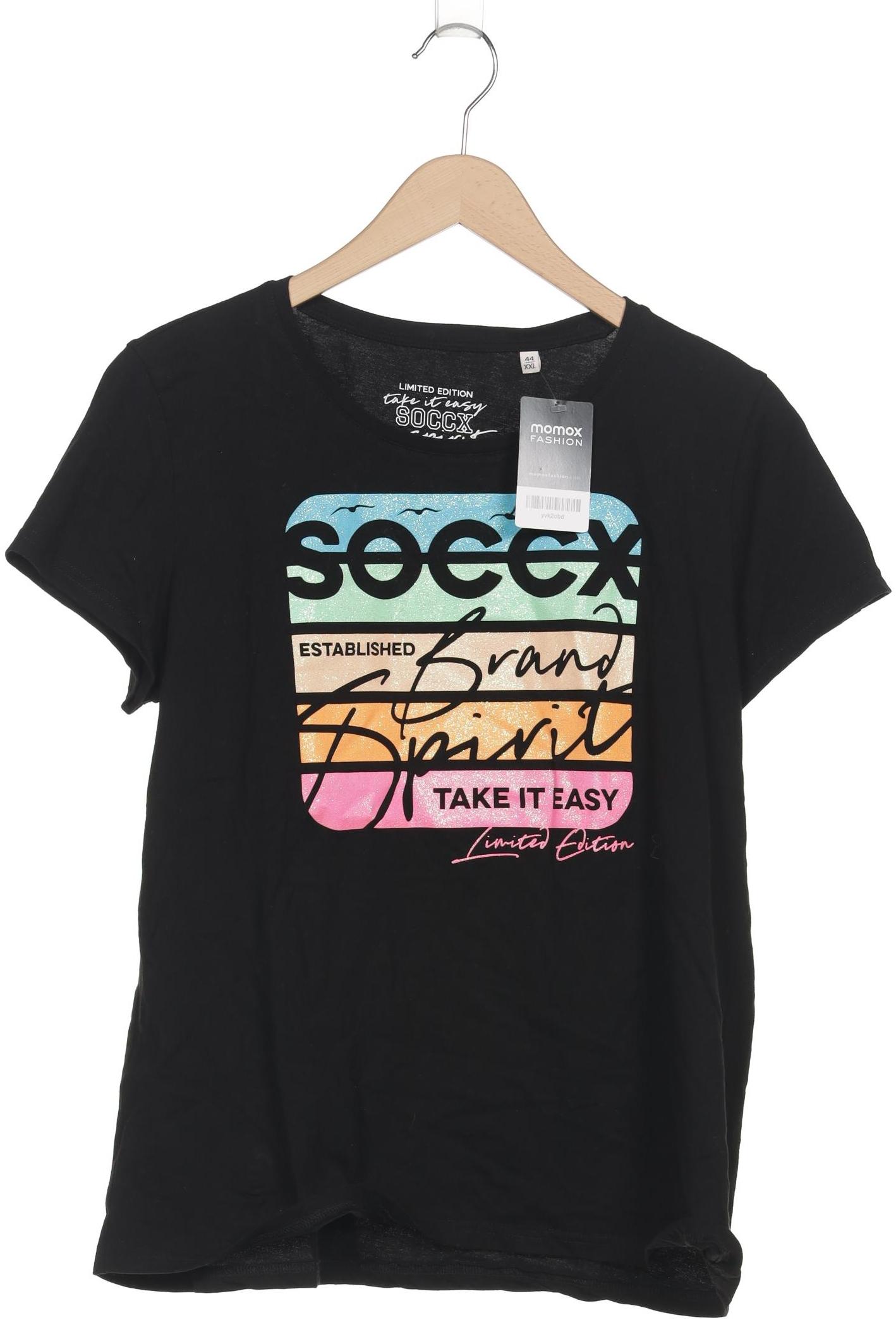 

Soccx Damen T-Shirt, schwarz, Gr. 44